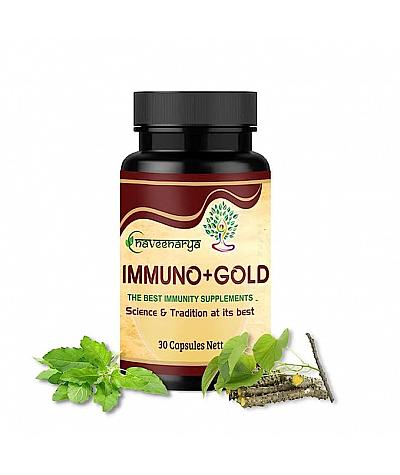 Ayurveda Yogashram Remedies Immuno+ Gold Immunity Booster Capsules