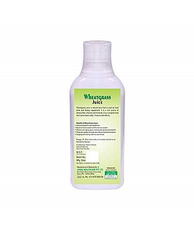 Zindagi Pure Wheatgrass Juice Extract - Natural Wheat-Grass juice (Pack of 1) 500 ml