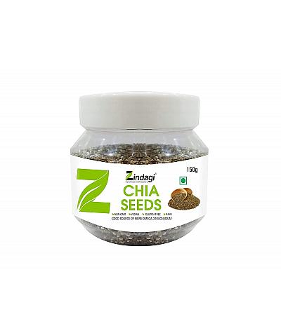 Zindagi Chia Seeds For Weight Lose - Natural Black & White Chia Seeds With High Quality Protein 300 gm