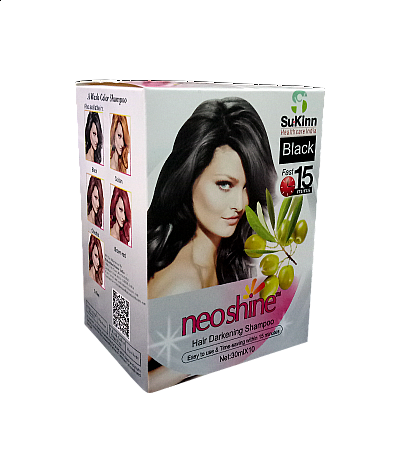 Sukinn Neoshine Herbal Hair Colour Shampoo- Black