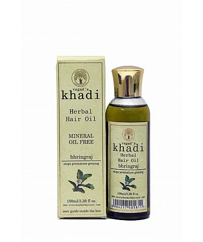 Vagad's Khadi Bhringraj Mineral Free Hair Oil
