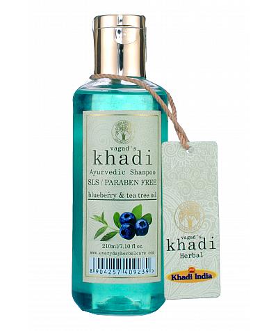 Vagad's Khadi S.L.S And Paraben Free Blueberry Extract And Tea Tree Extract Shampoo
