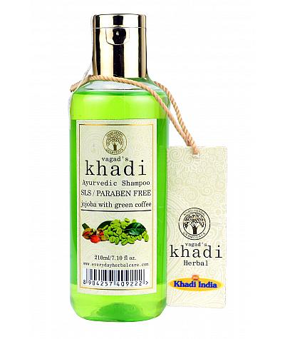 Vagad's Khadi S.L.S And Paraben Free Jojoba With Green Coffee Shampoo
