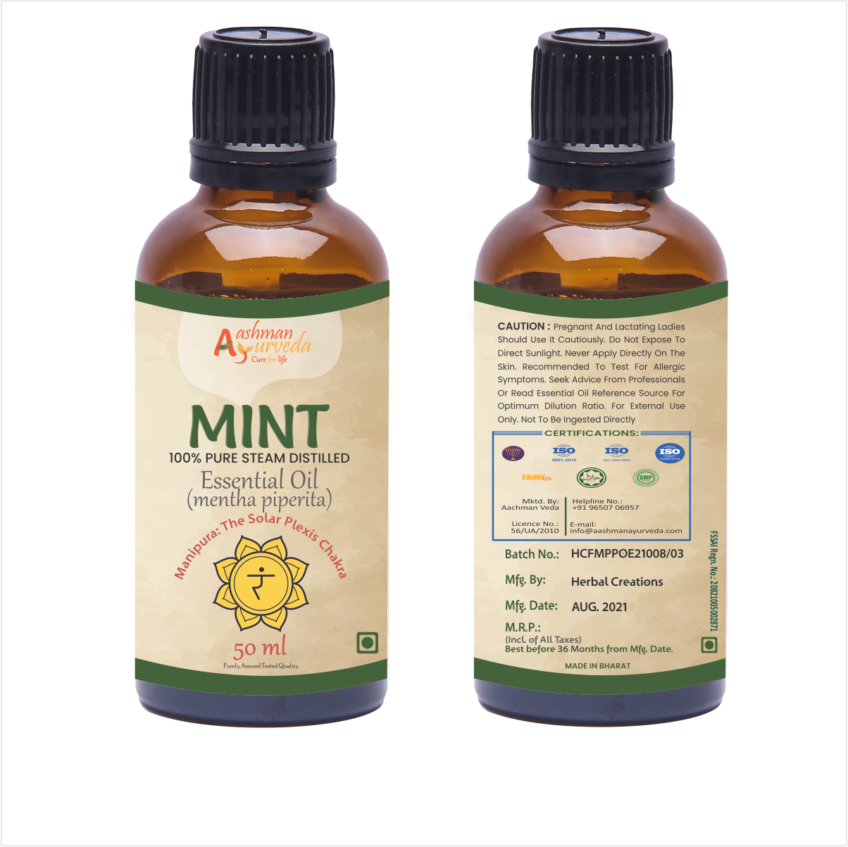 Buy Aashman Ayurveda Essential Oil Mint 50 ML at Best Price Online