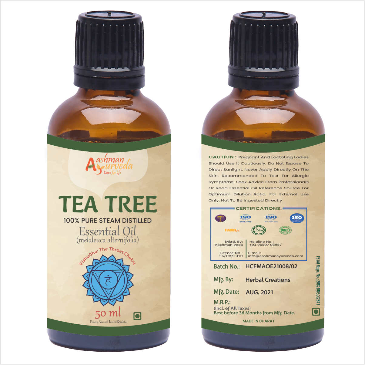 Buy Aashman Ayurveda Eseential Oil Tea Tree  50 ML at Best Price Online