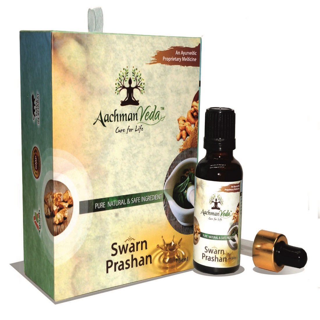 Buy Aachman Veda Swarn Prashan 24 Carat Gold  15 ML at Best Price Online