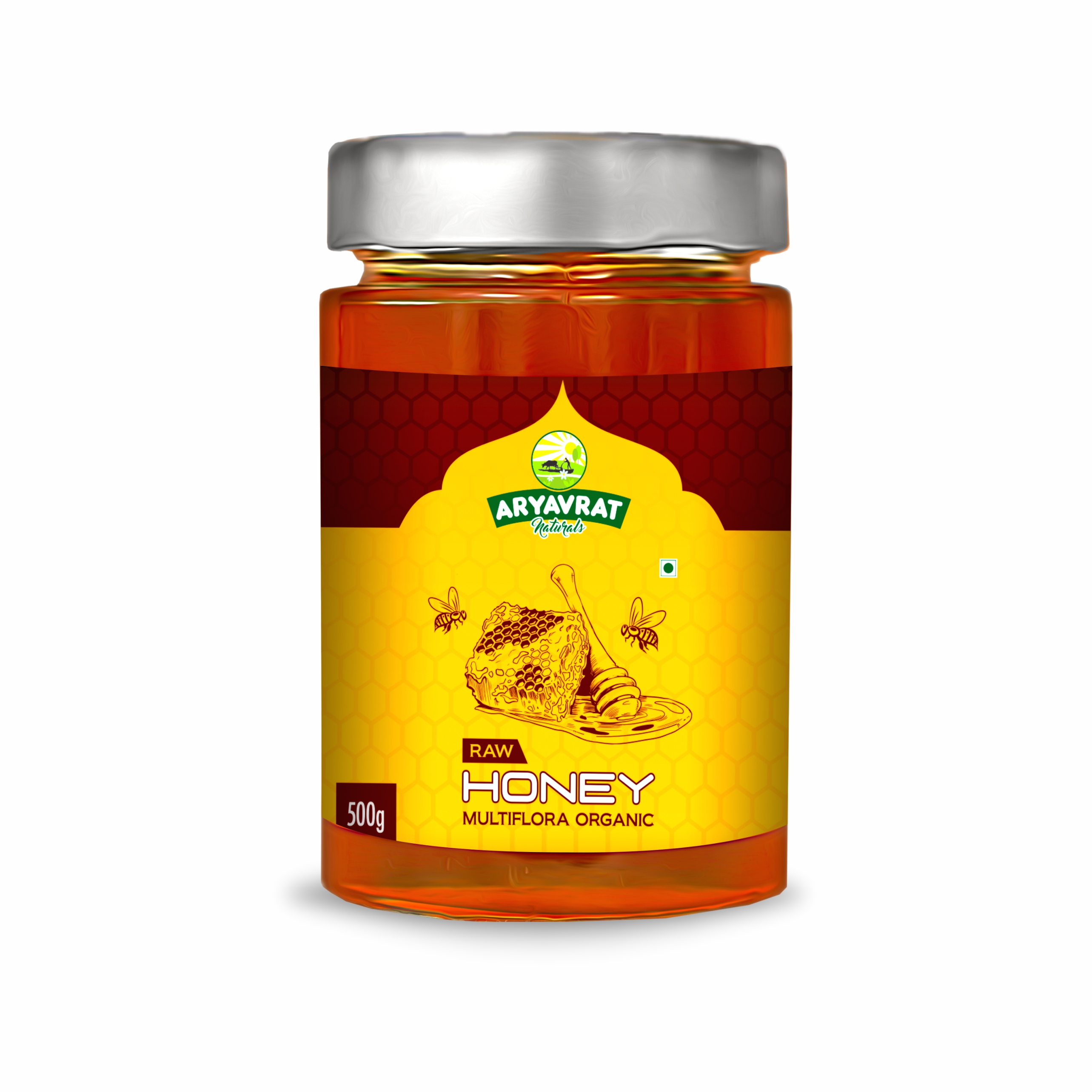 Aryavrat Naturals Organic - Raw Honey 100% Pure Organic and Natural Multiflora Honey