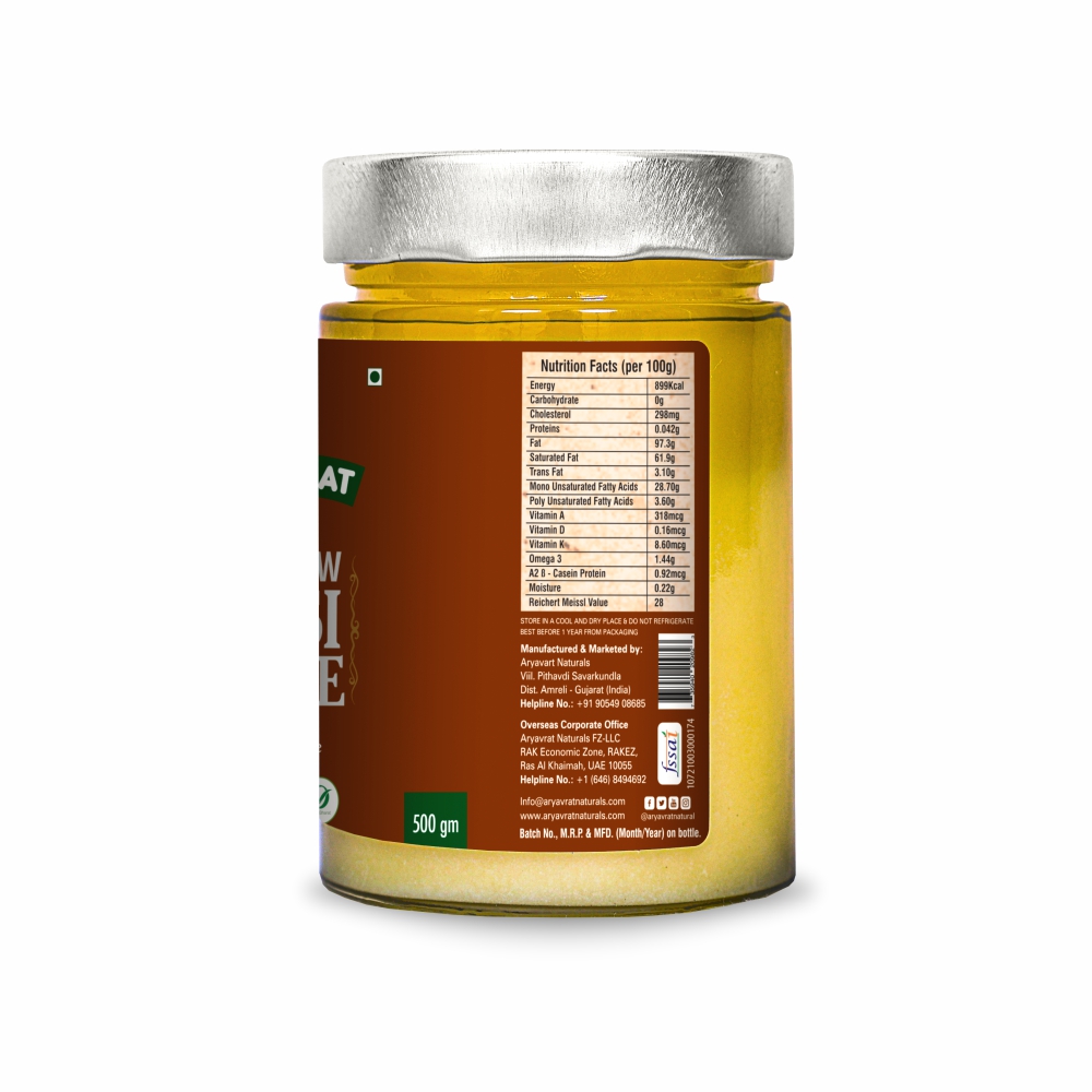 Buy Aryavrat Naturals A2 Gir Cow Ghee 100% Pure Organic and Natural at Best Price Online