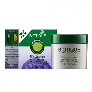 Buy Biotique Bio Myristica Spot Correcting Anti Acne Face Pack at Best Price Online