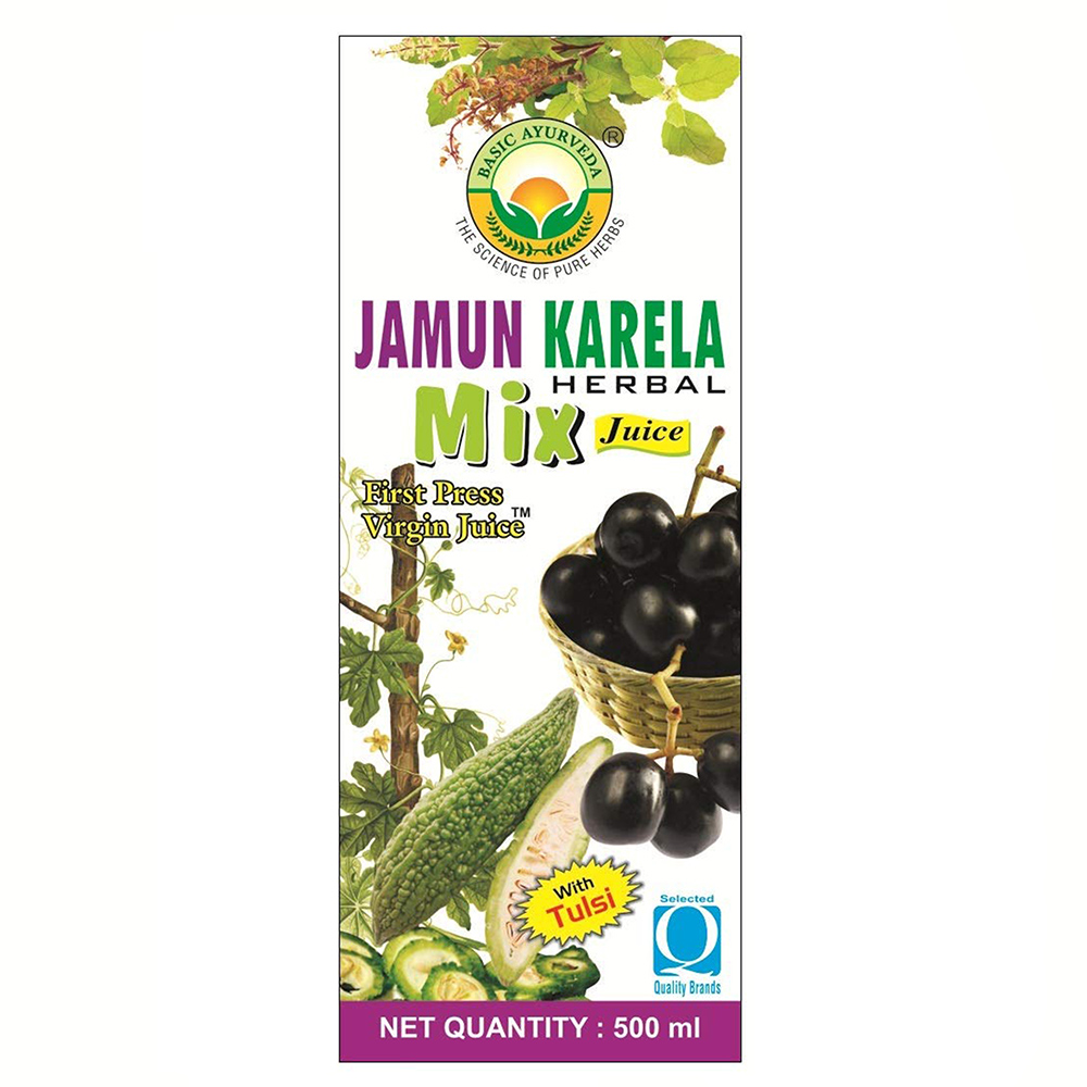 Buy Basic Ayurveda Jamun Karela Herbal Mix Juice at Best Price Online