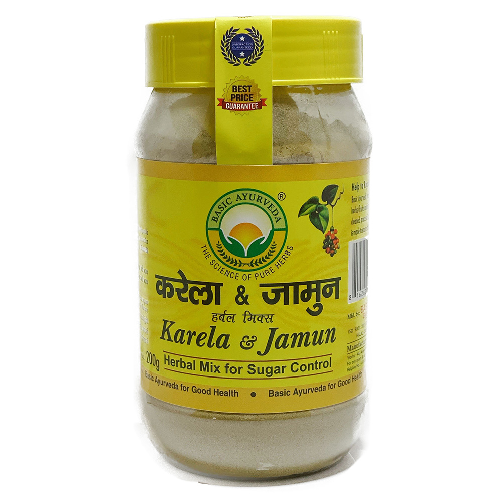 Buy Basic Ayurveda Karela Jamun Herbal Mix Powder at Best Price Online