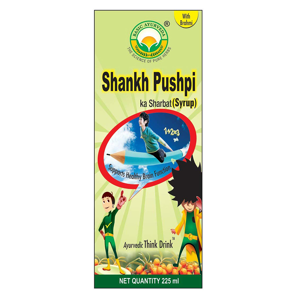 Basic Ayurveda Shankpushpi Syrup (Brahmi Yukt)