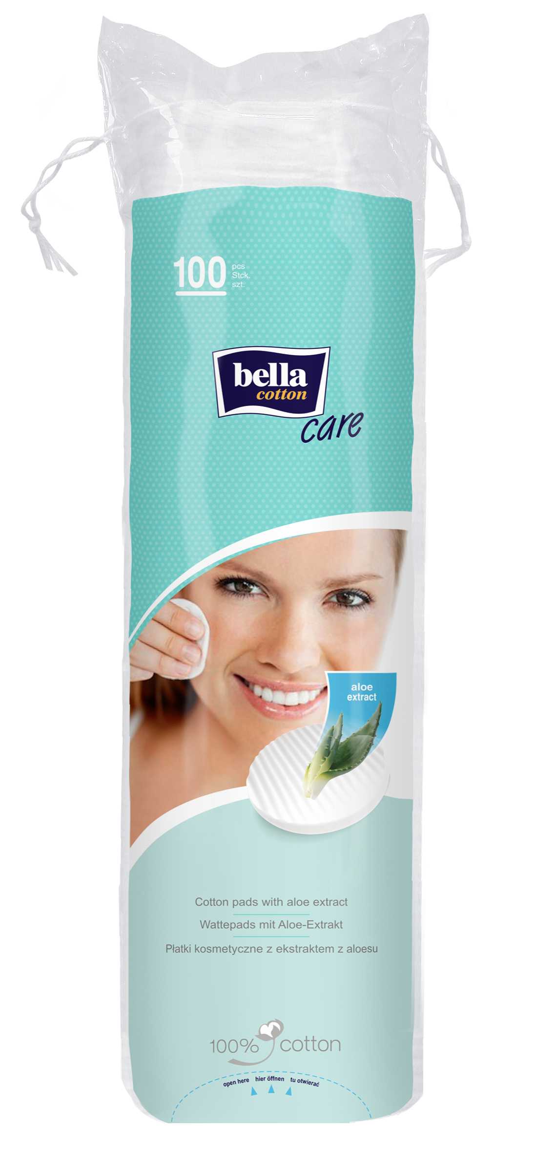 BELLA COTTON PADS ROUND WITH ALOE VERA EXTRACT 100 PCS