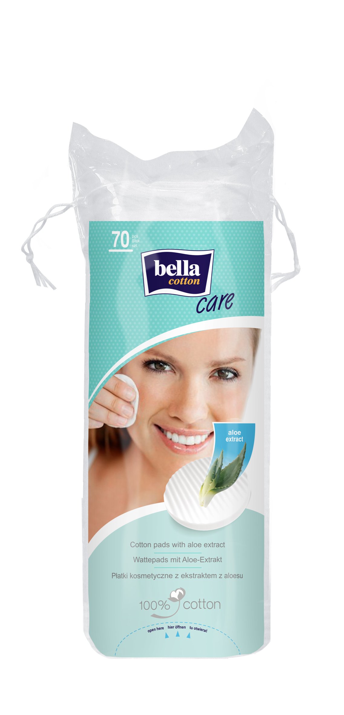 BELLA COTTON PADS ROUND WITH ALOE VERA EXTRACT 70 PCS