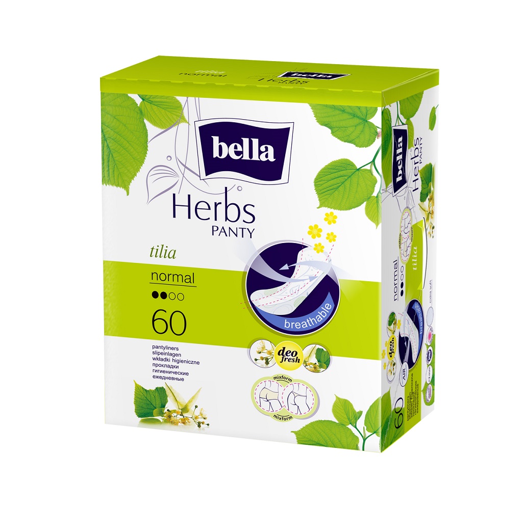 BELLA HERBS PANTYLINERS SENSITIVE WITH TILIA  60PCS