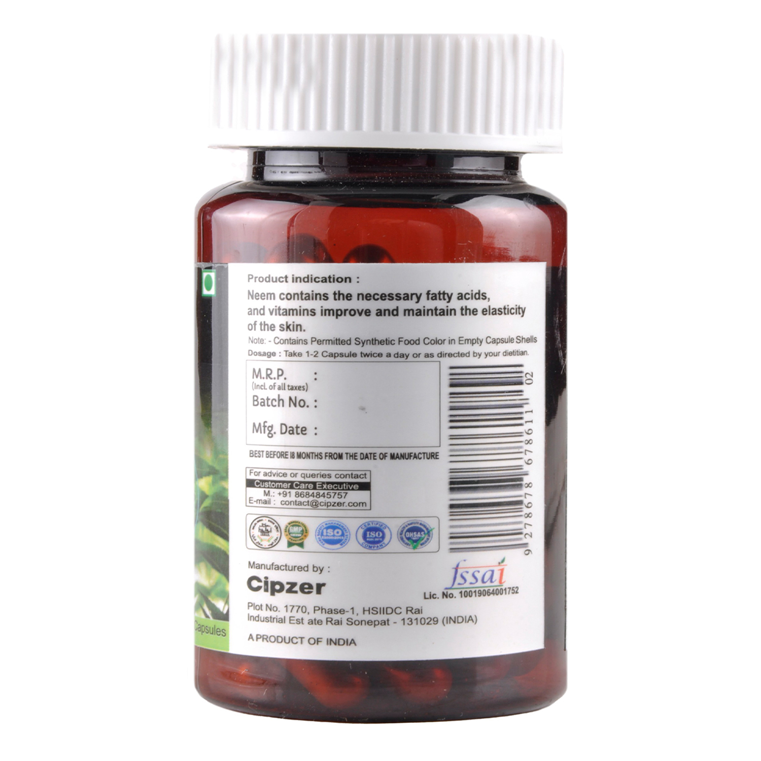 Buy Cipzer Neem Capsule at Best Price Online