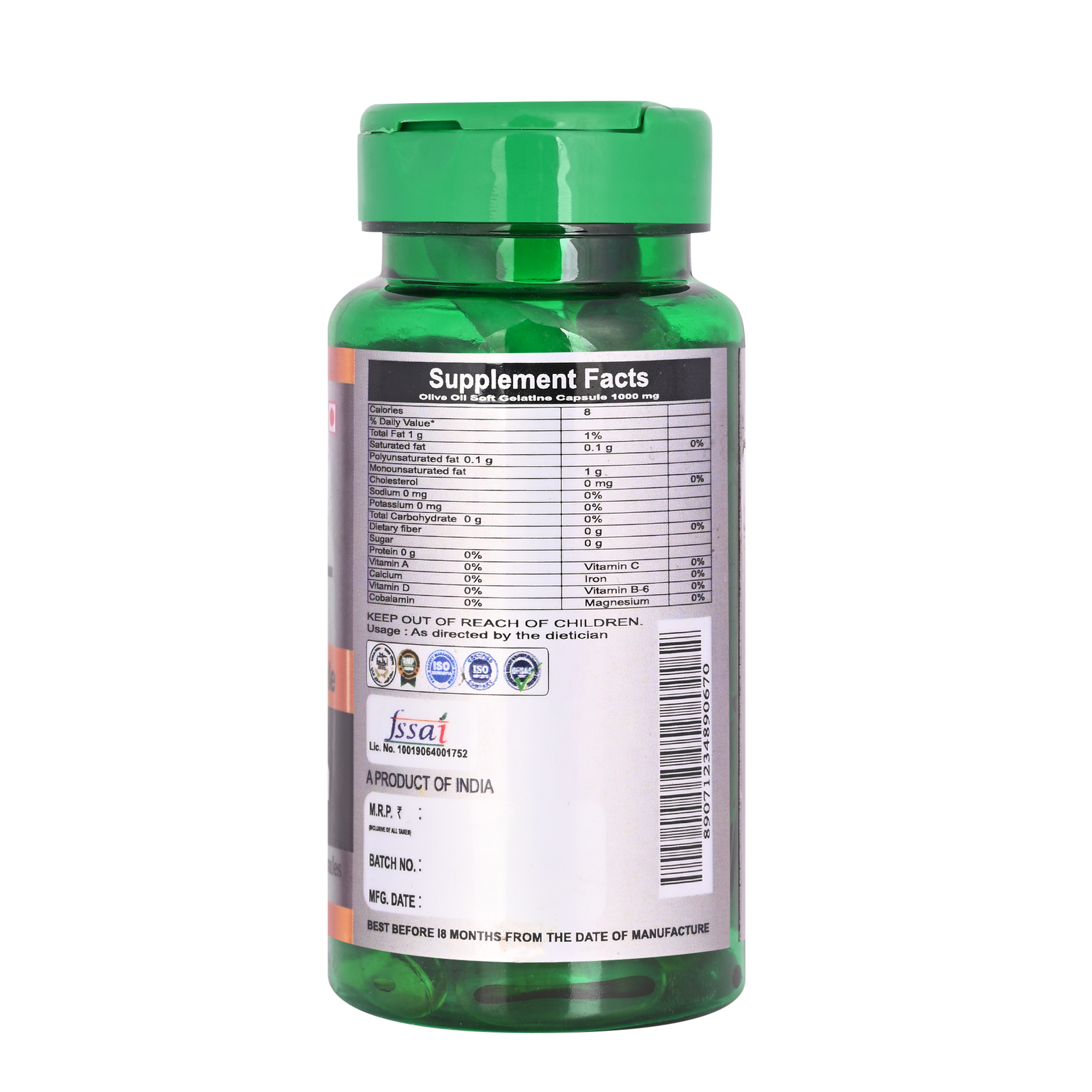 Buy Cipzer Olive Oil Softgel Capsule at Best Price Online