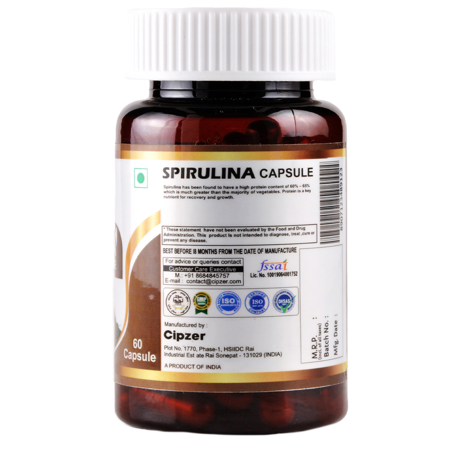 Buy Cipzer Spirulina Capsule at Best Price Online