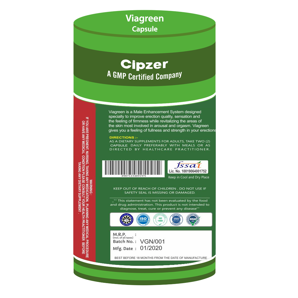 Buy Cipzer Via Green Capsule at Best Price Online