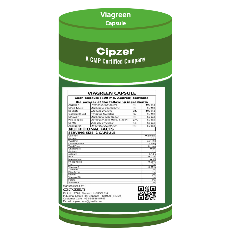 Buy Cipzer Via Green Capsule at Best Price Online
