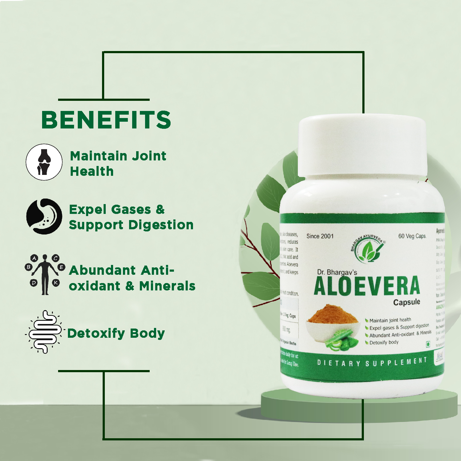 Dr. Bhargav's Aloe vera Capsule- 60 cap