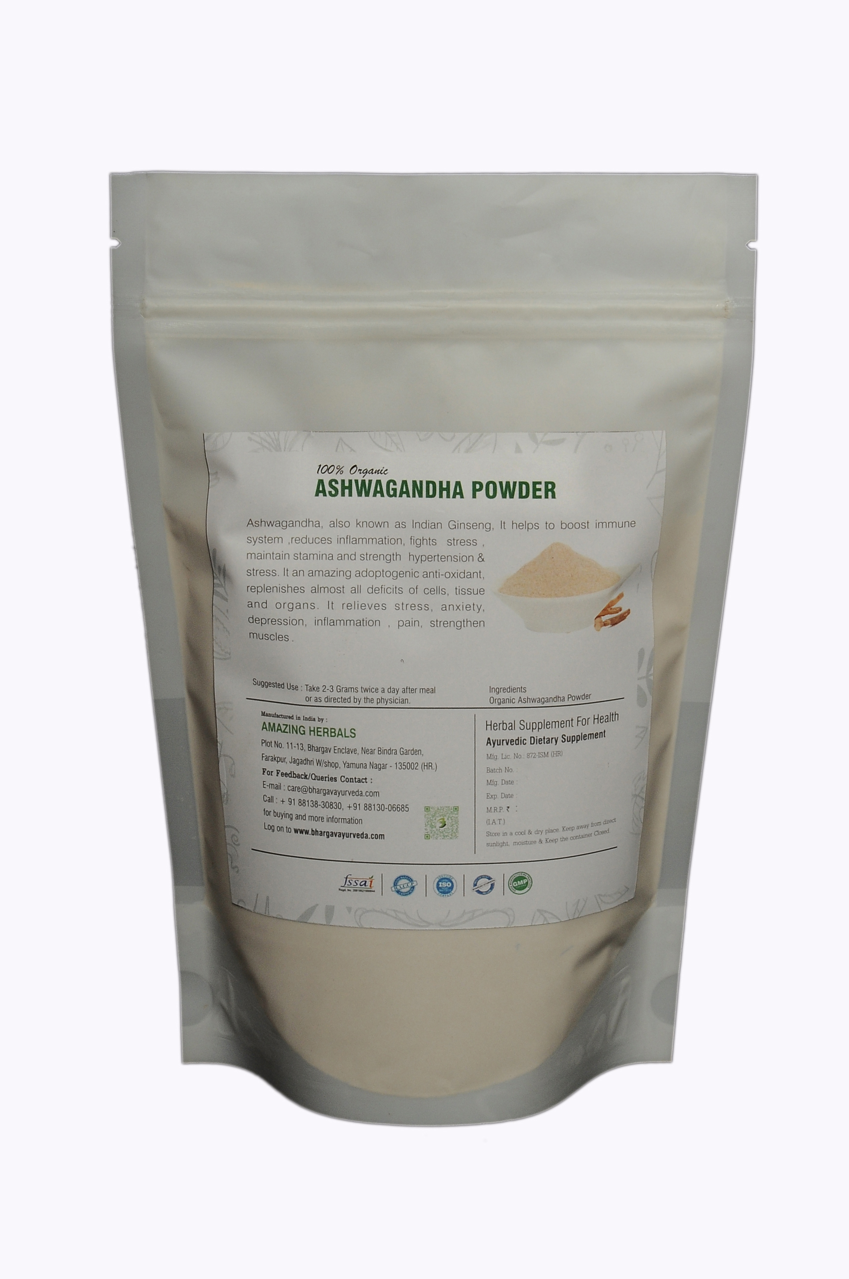 Buy Dr. Bhargav's ASHWAGANDHA POWDER- 100GMS at Best Price Online