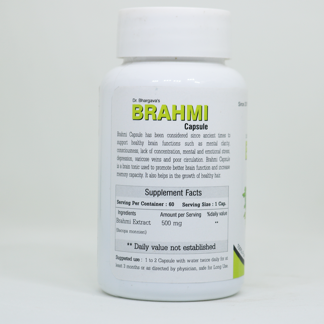 Buy Dr. Bhargav's Brahmi Capsule -60 cap at Best Price Online