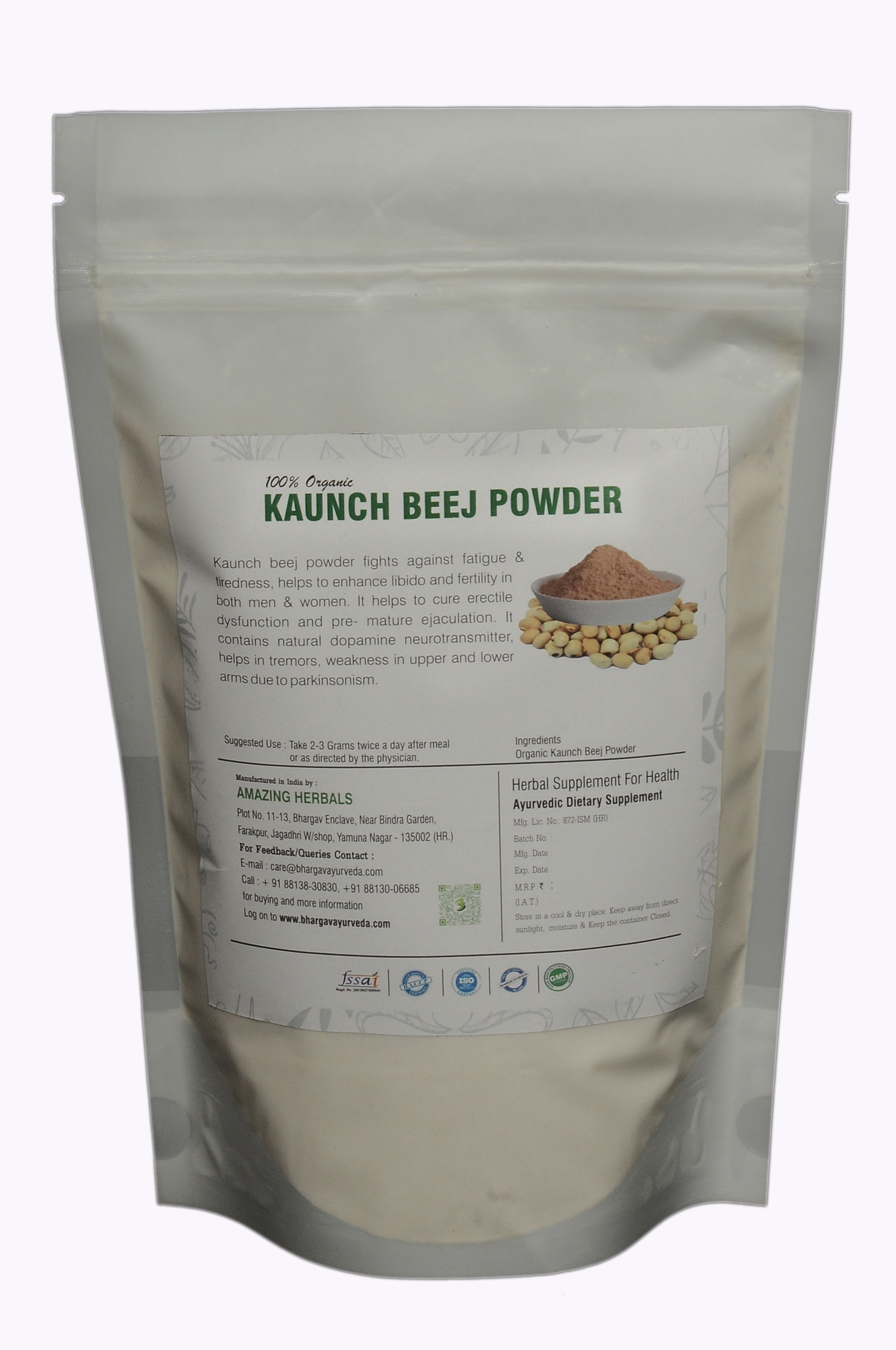 Buy Dr. Bhargav's Kaunch Beej Powder- 100 GMs at Best Price Online