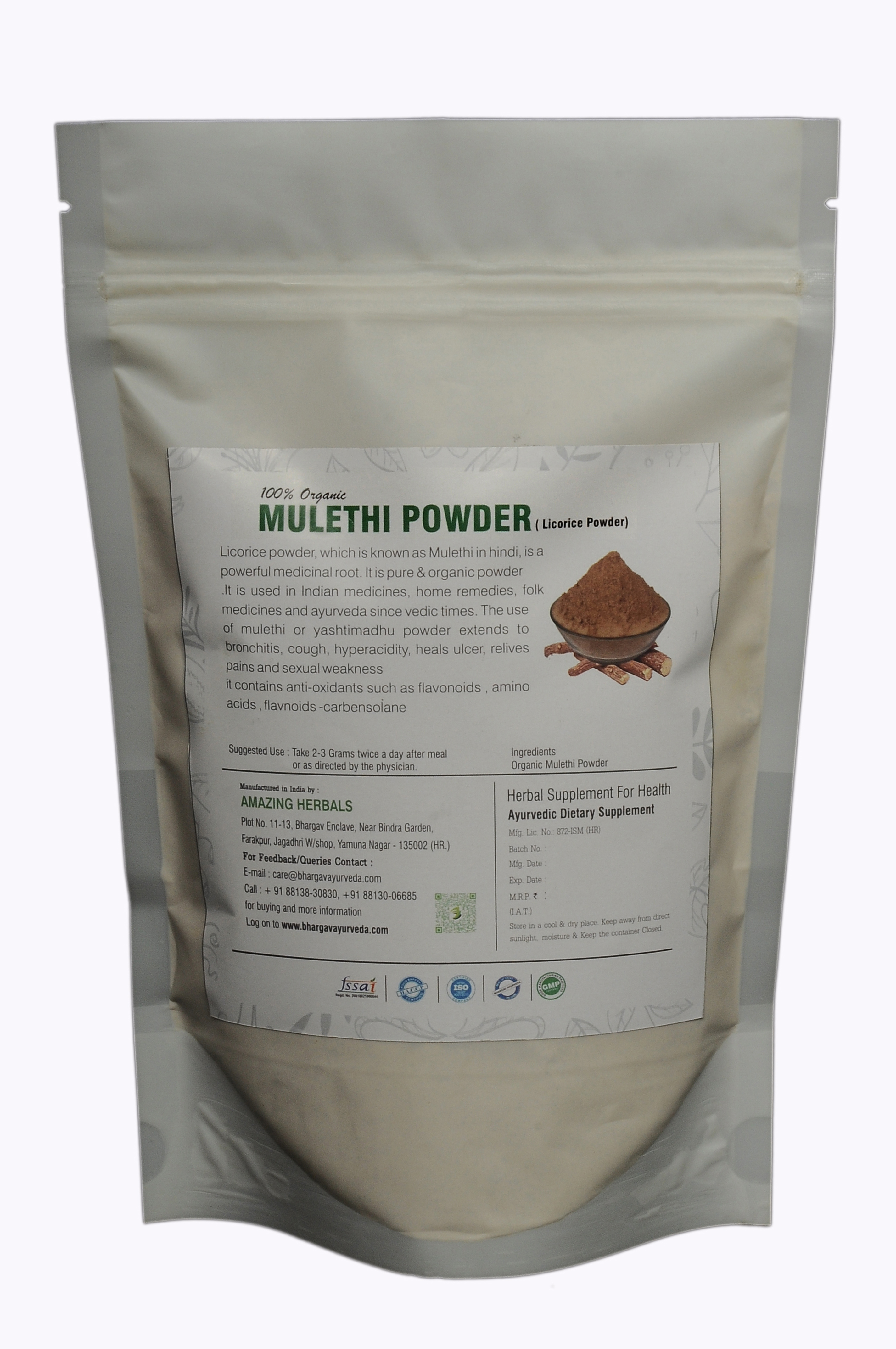 Buy Dr. Bhargav's Mulethi Powder- 100 gms at Best Price Online