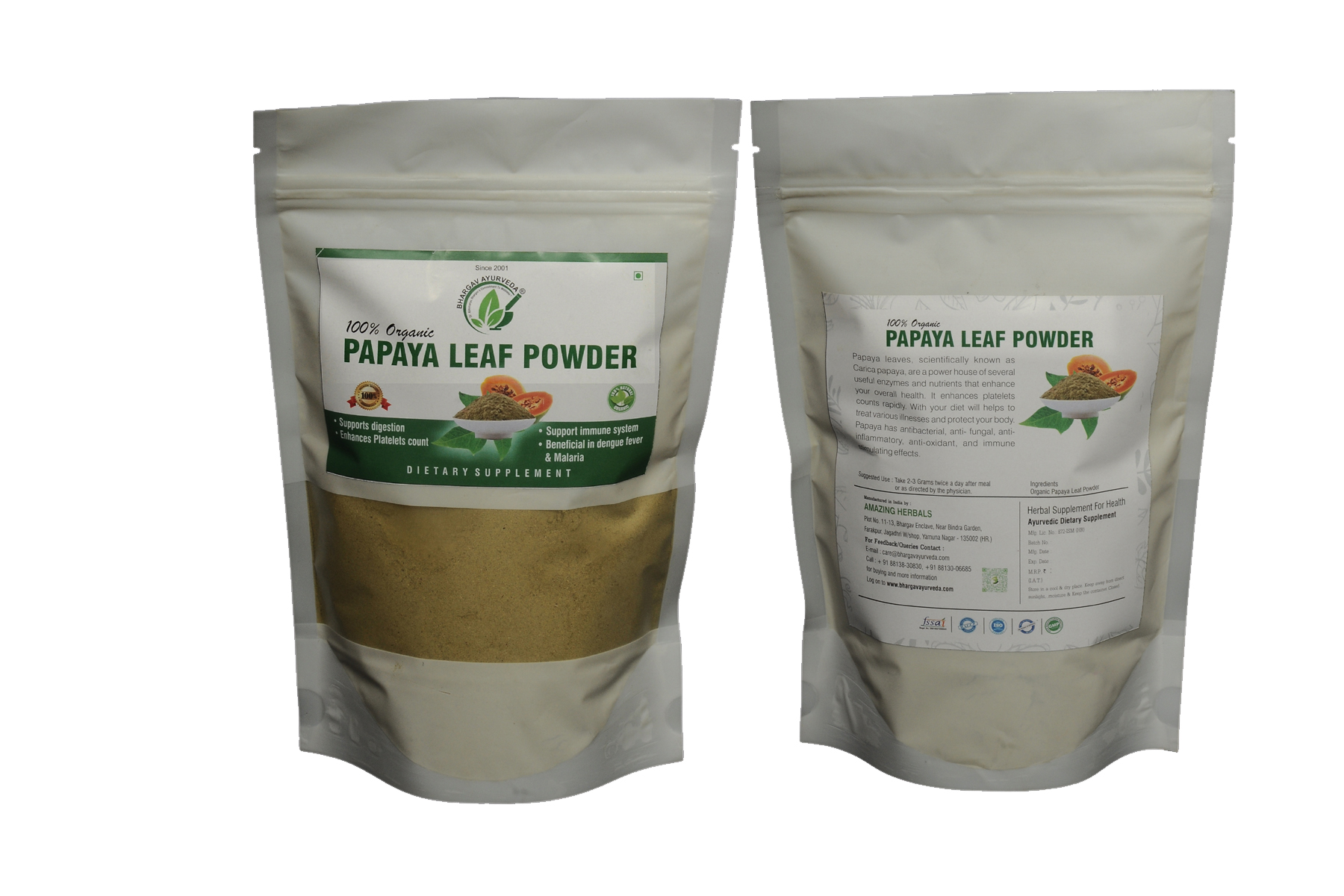 Buy Dr. Bhargav's Papaya Leaf Powder- 100 gms at Best Price Online