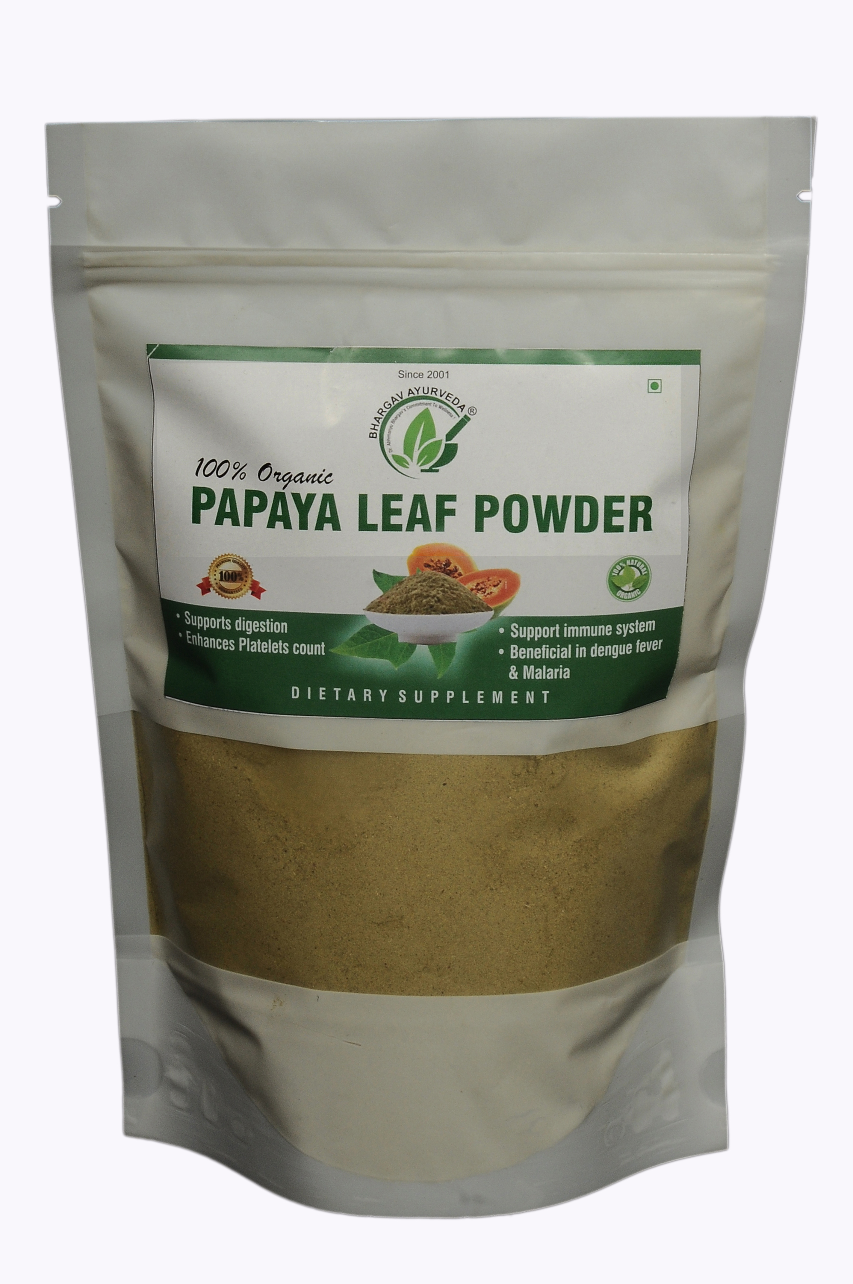 Dr. Bhargav's Papaya Leaf Powder- 100 gms