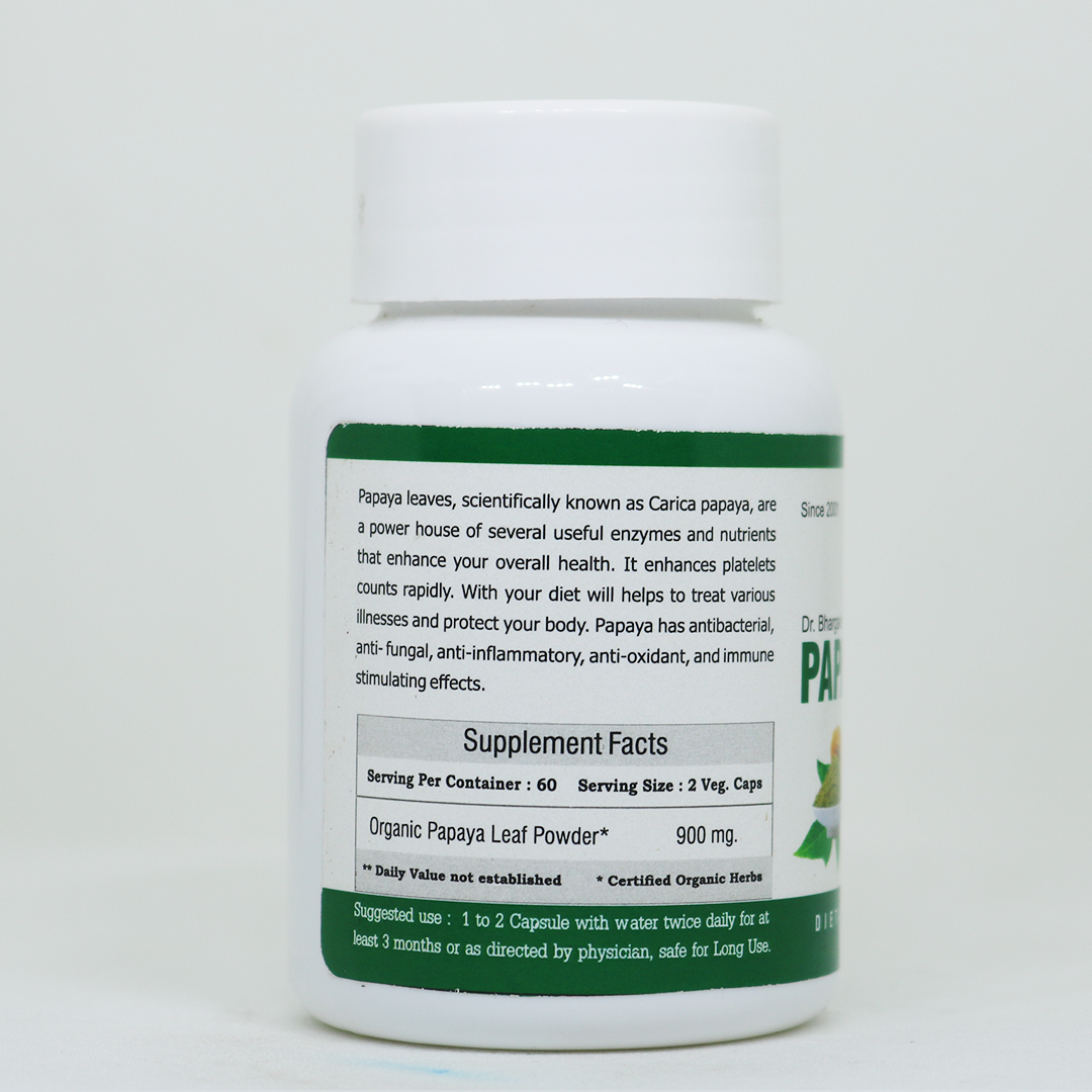Dr. Bhargav's Papaya leaf Capsule- 60cap