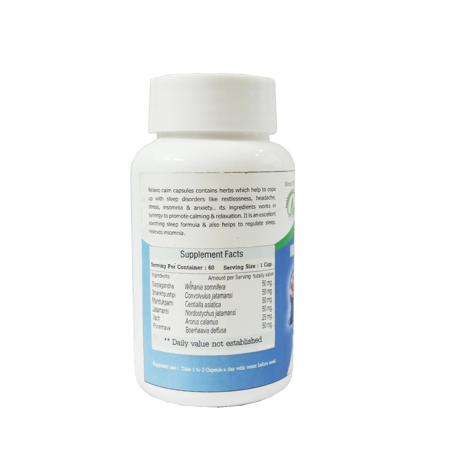 Dr. Bhargav's Relaxo Calm Capsule- 60 Cap