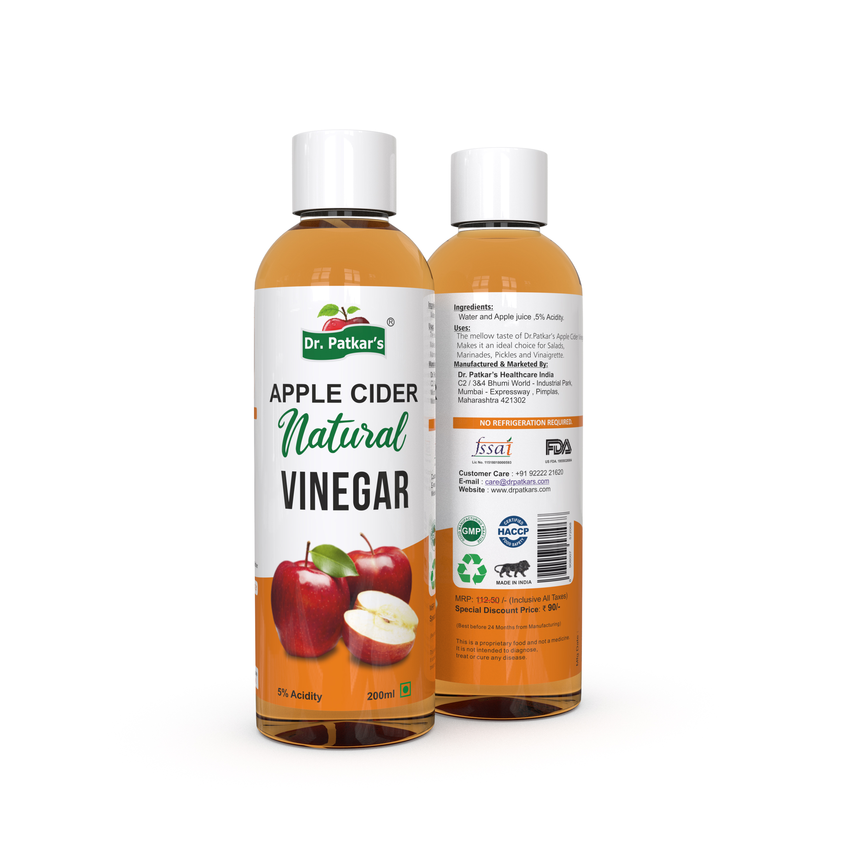 Buy Dr. Patkar's  Apple Cider Vinegar Refined (ACVR) at Best Price Online