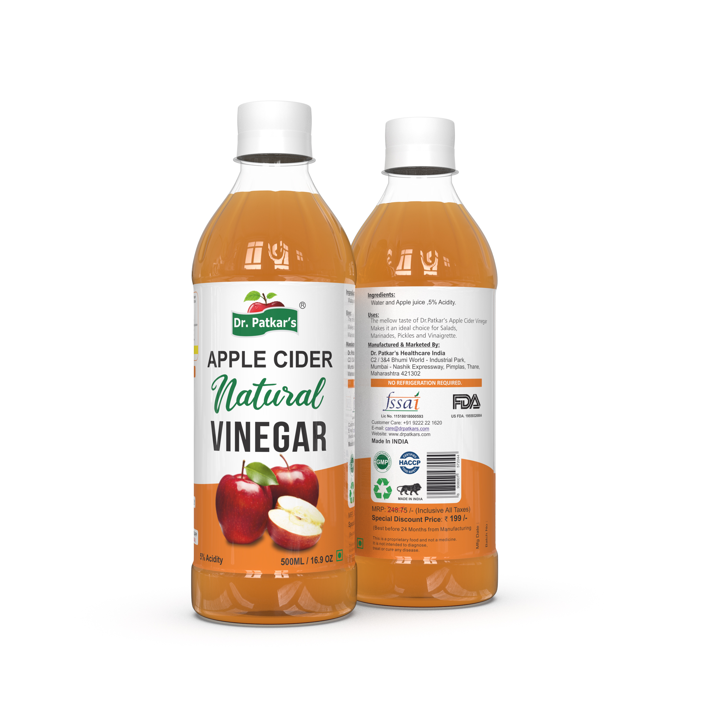 Dr. Patkar's  Apple Cider Vinegar Refined (ACVR)