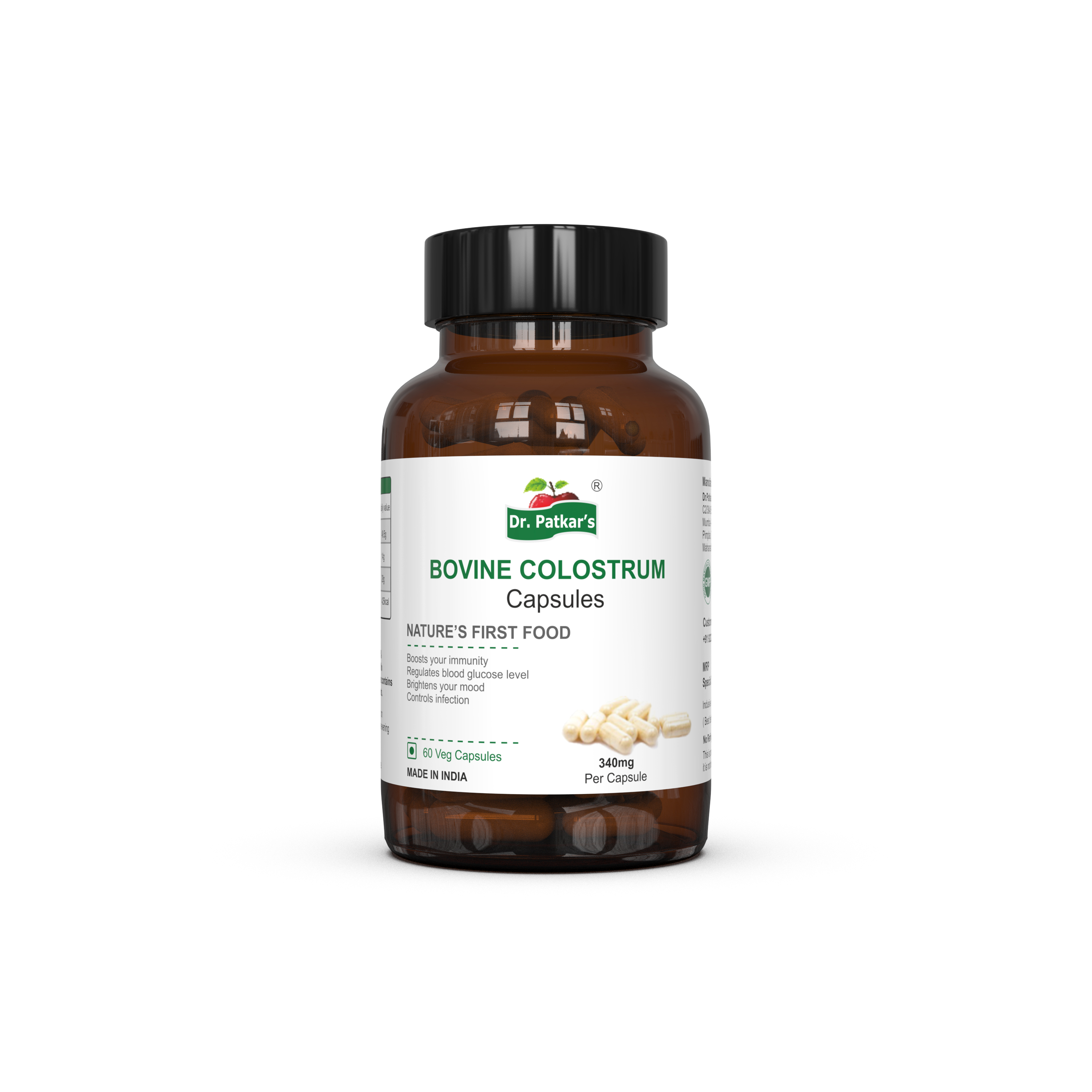 Dr. Patkar's Bovine Colostrum 60 Capsules 