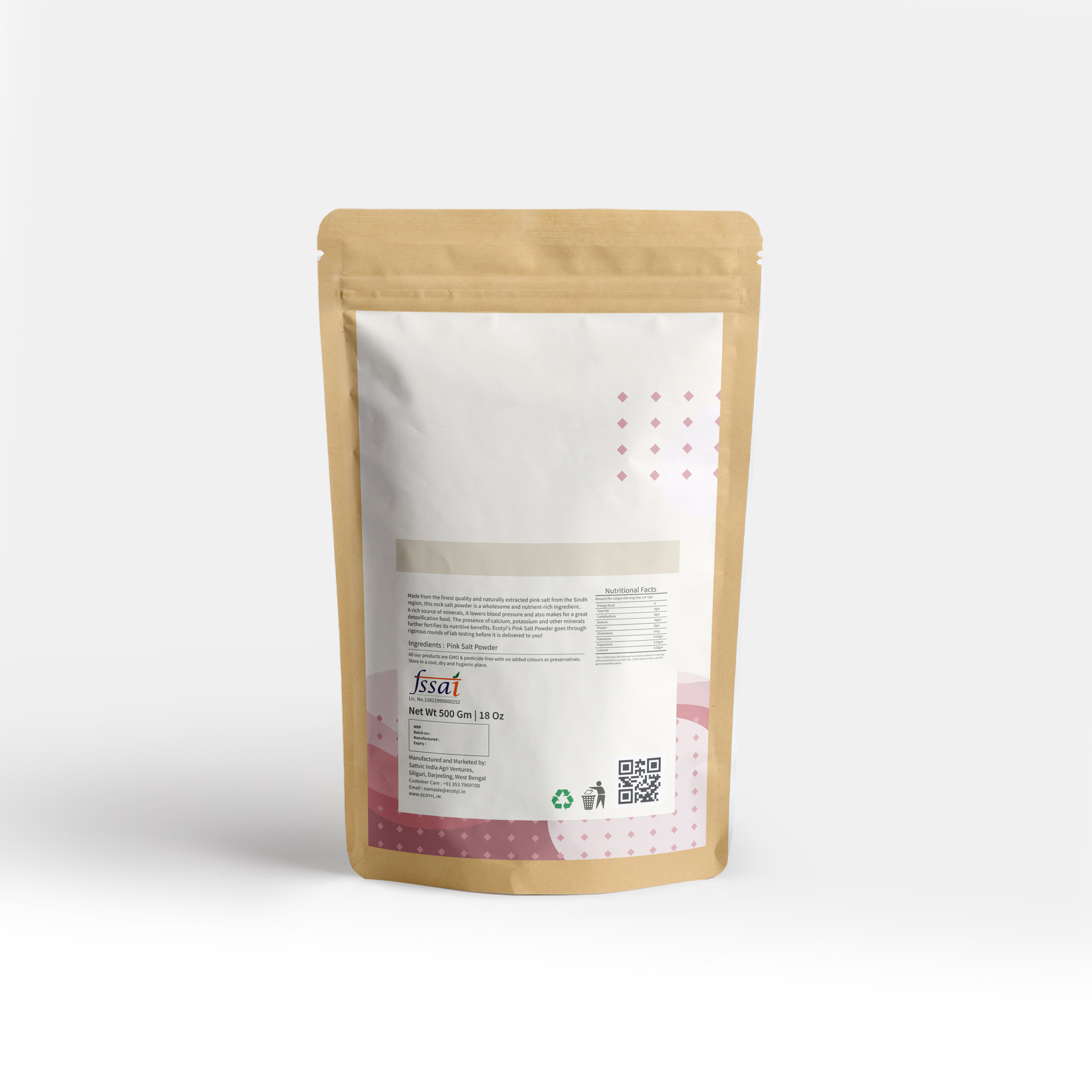 Buy Ecotyl Organic Himalayan Pink Salt - 500 g at Best Price Online