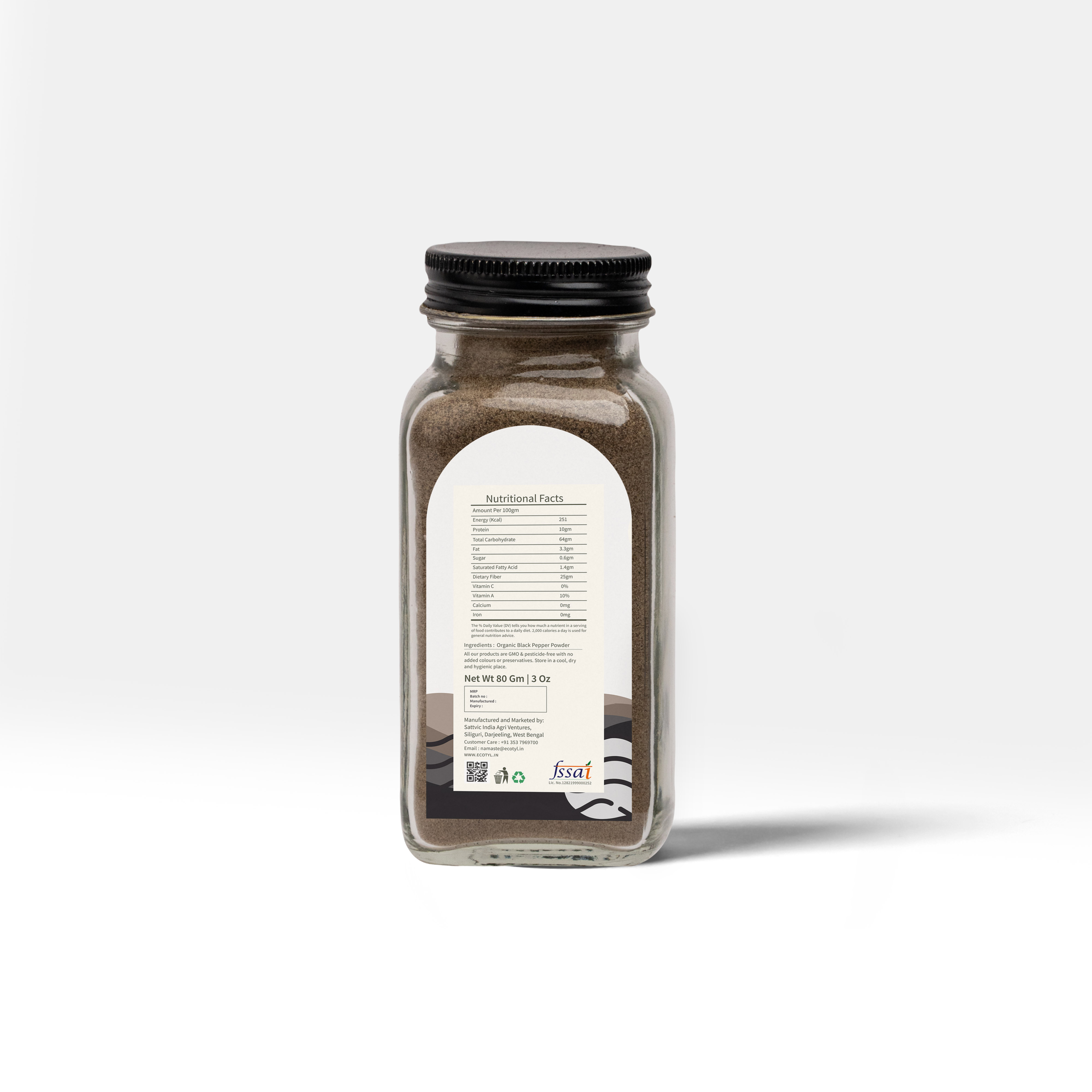 Buy Ecotyl Organic Black Pepper Powder - 80 g at Best Price Online