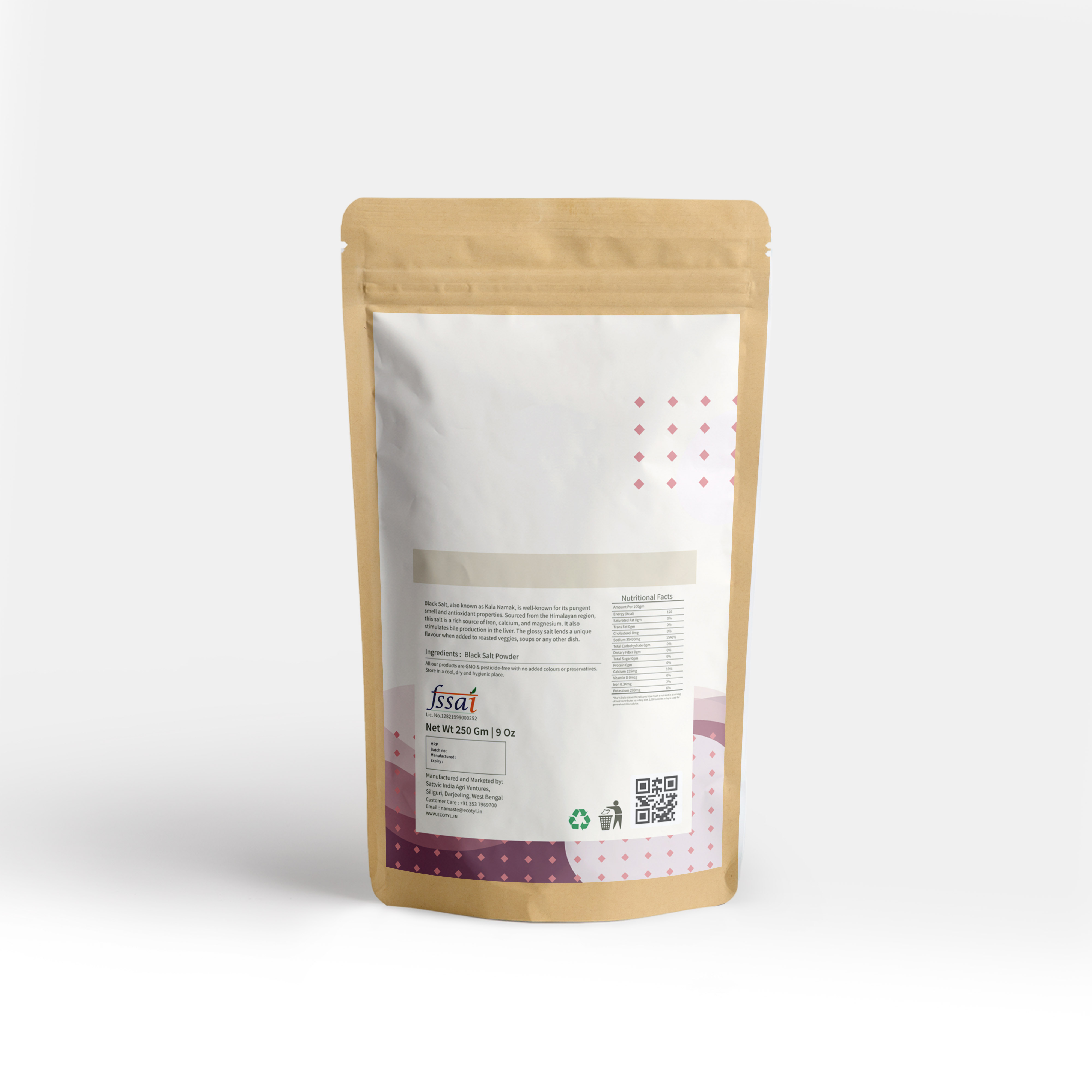 Buy Ecotyl Organic Black Salt Powder - 250 g at Best Price Online