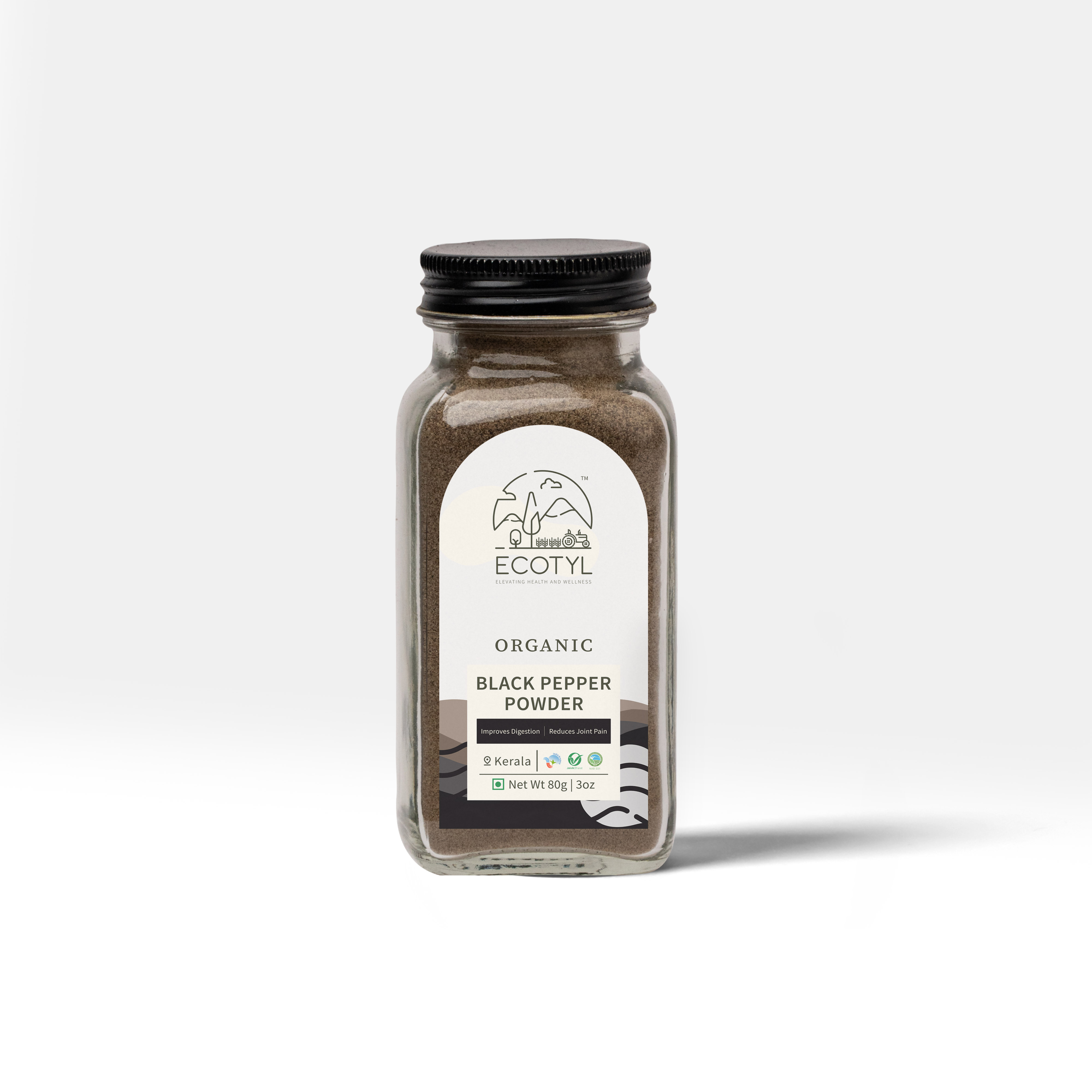 Ecotyl Organic Black Pepper Powder - 80 g