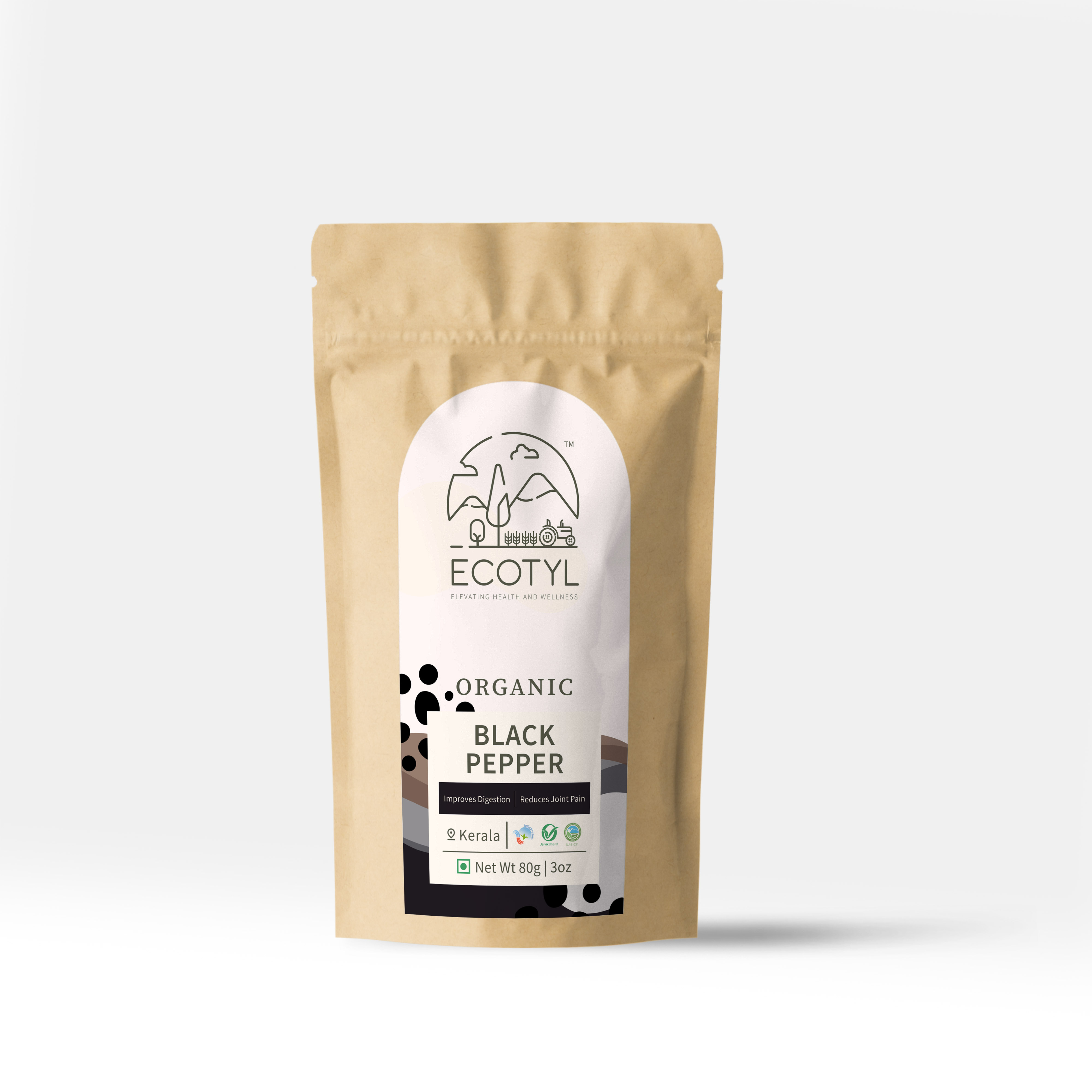 Ecotyl Organic Black Pepper - 80 g