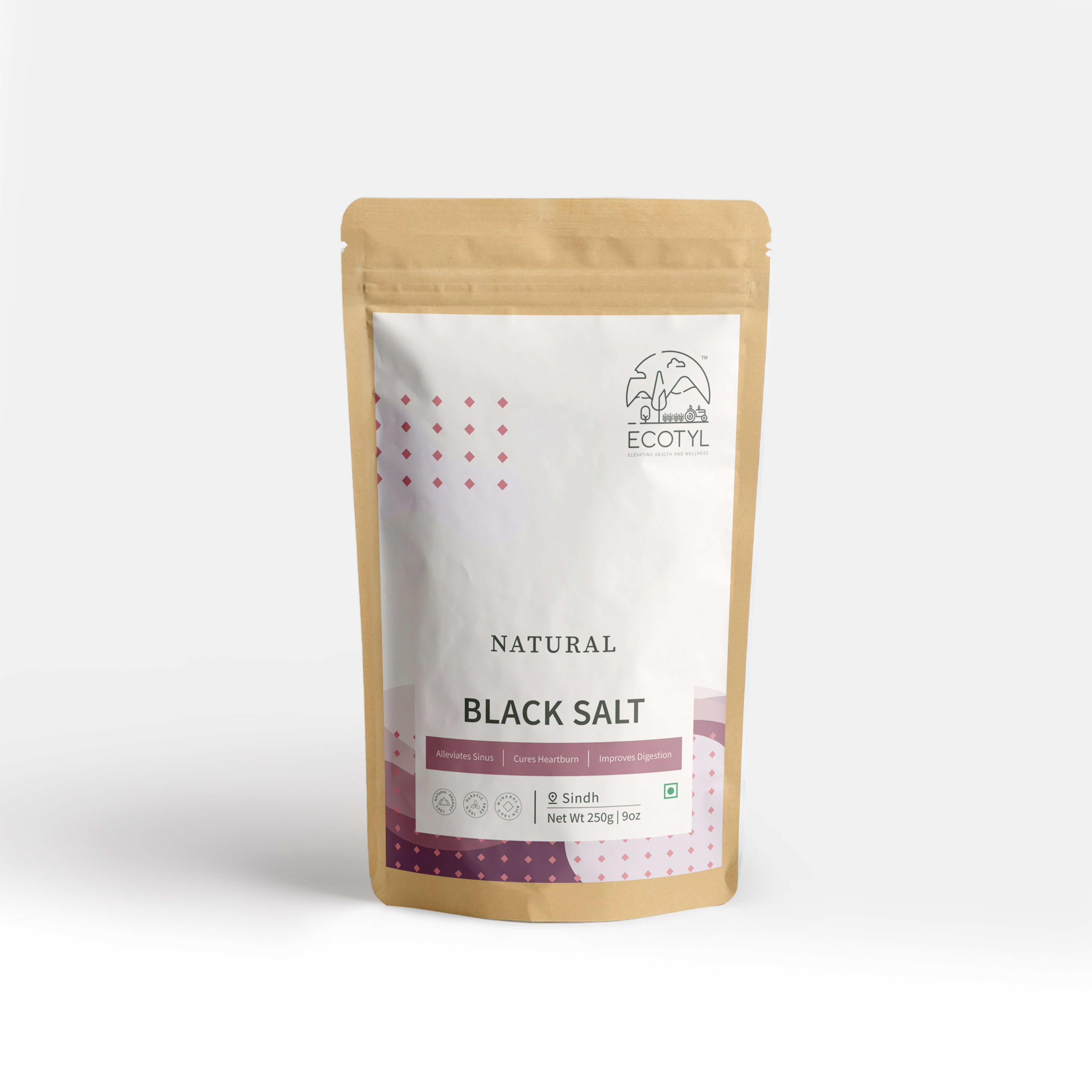 Ecotyl Organic Black Salt Powder - 250 g