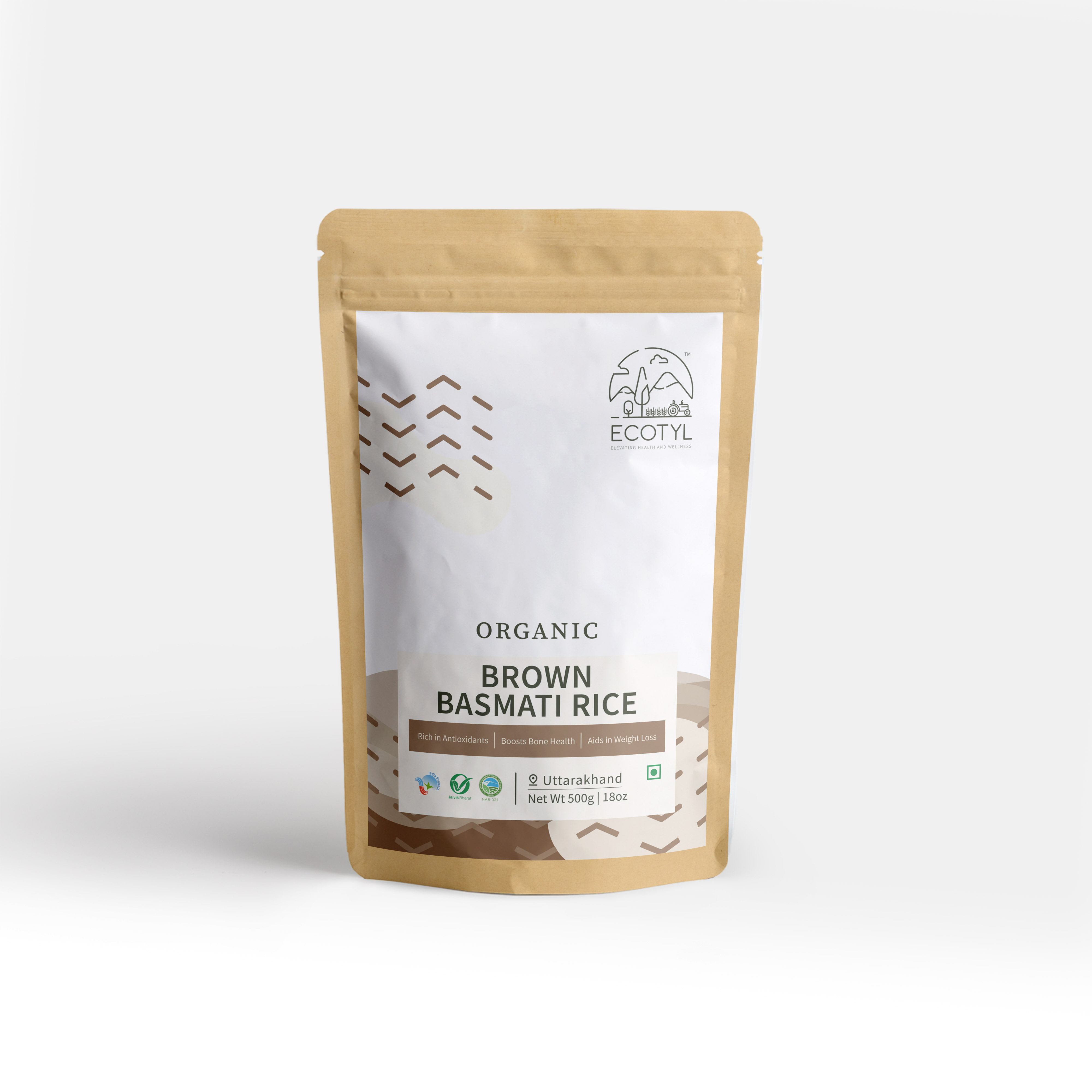 Buy Ecotyl Organic Brown Basmati Rice - 500 g at Best Price Online
