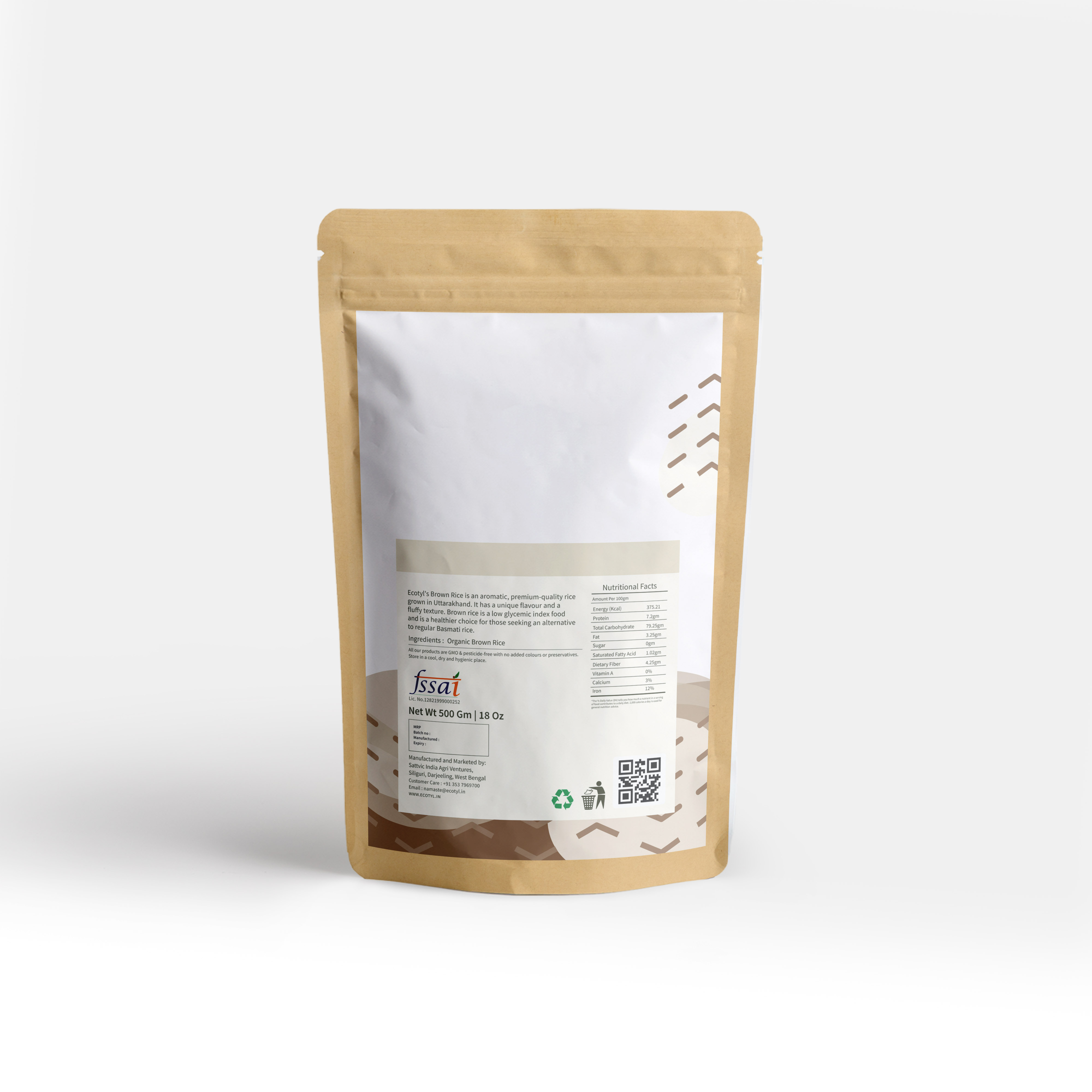 Buy Ecotyl Organic Brown Basmati Rice - 500 g at Best Price Online