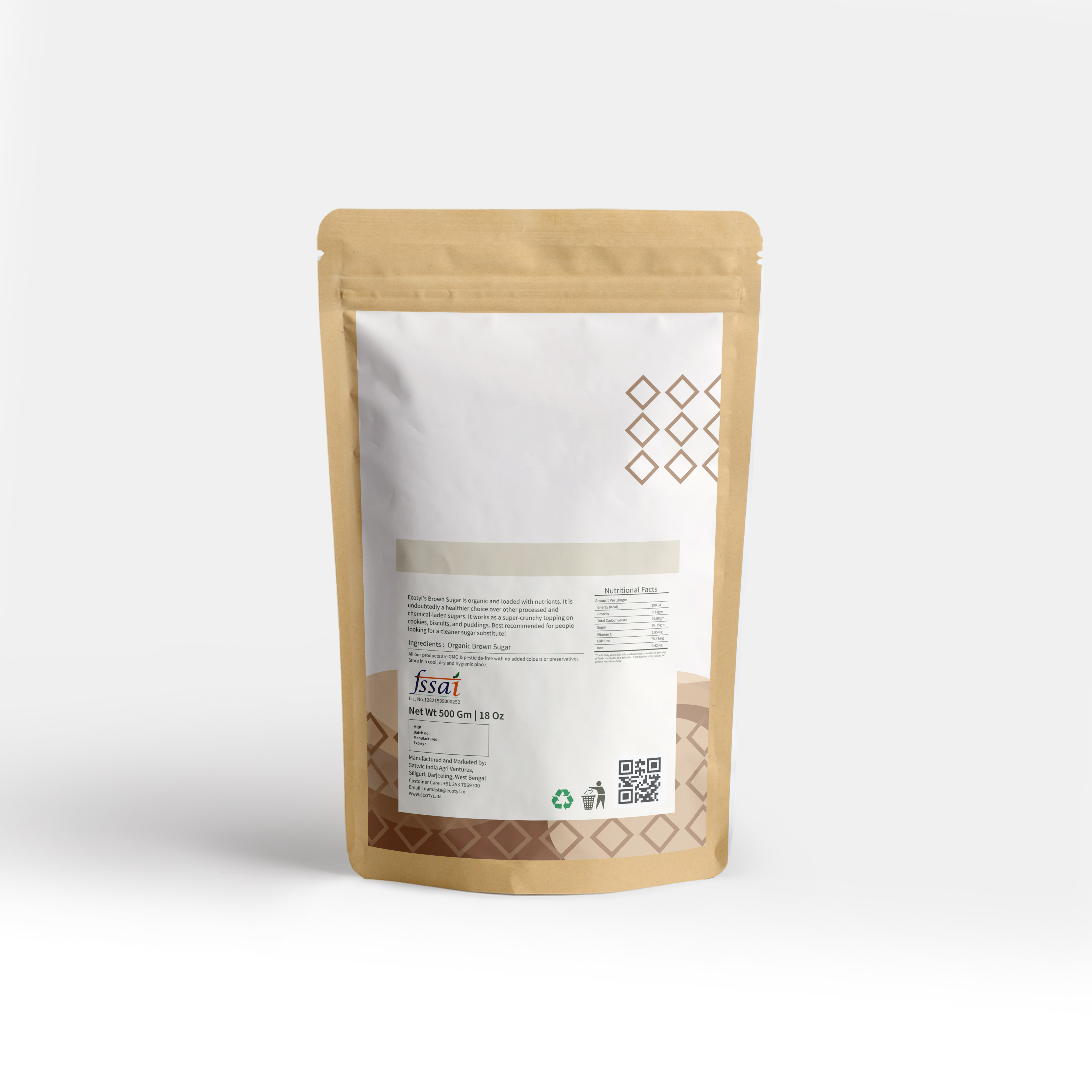 Ecotyl Organic Brown Sugar - 500 g