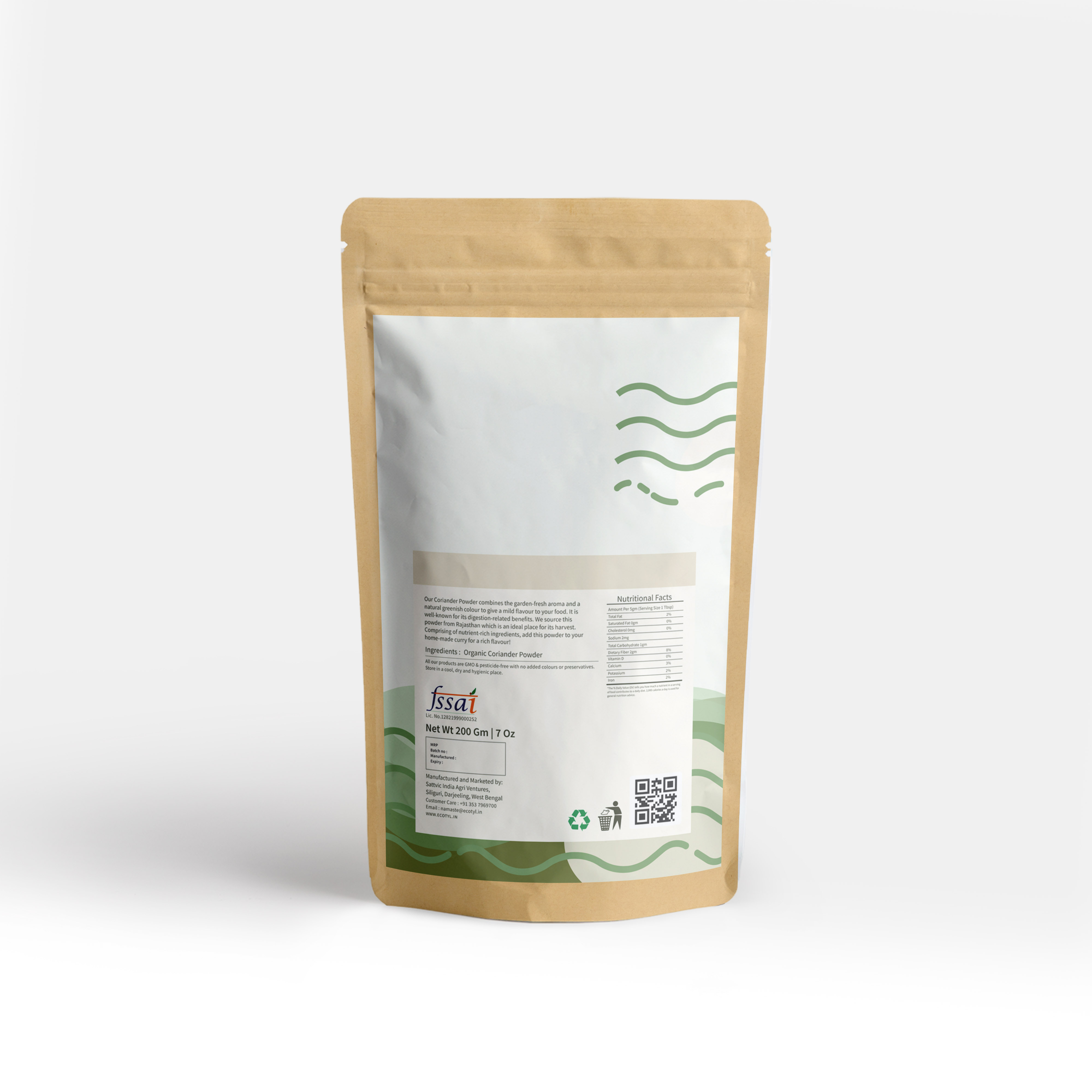 Buy Ecotyl Organic Coriander Powder -200 g at Best Price Online