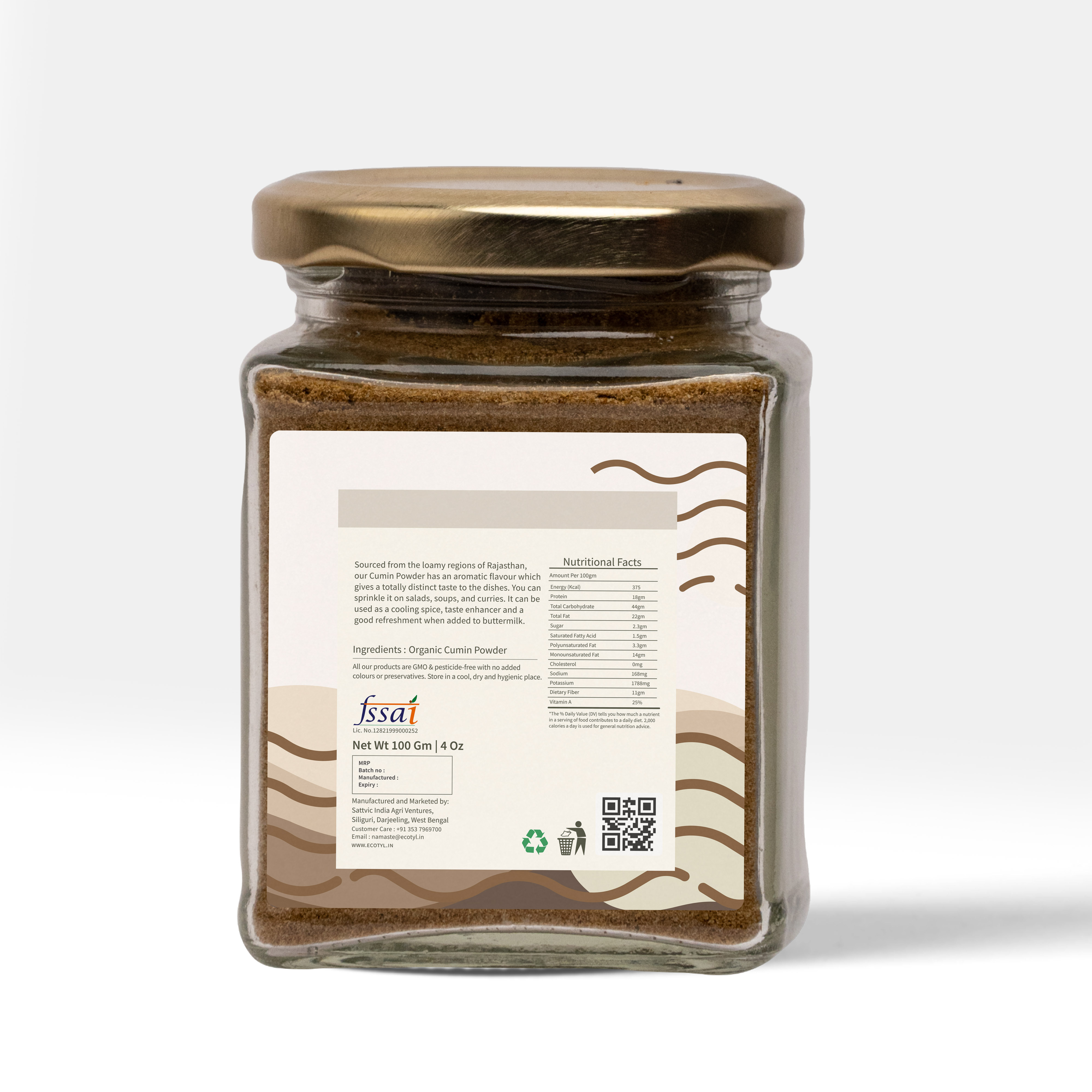 Buy Ecotyl Organic Cumin Powder - 100 g at Best Price Online