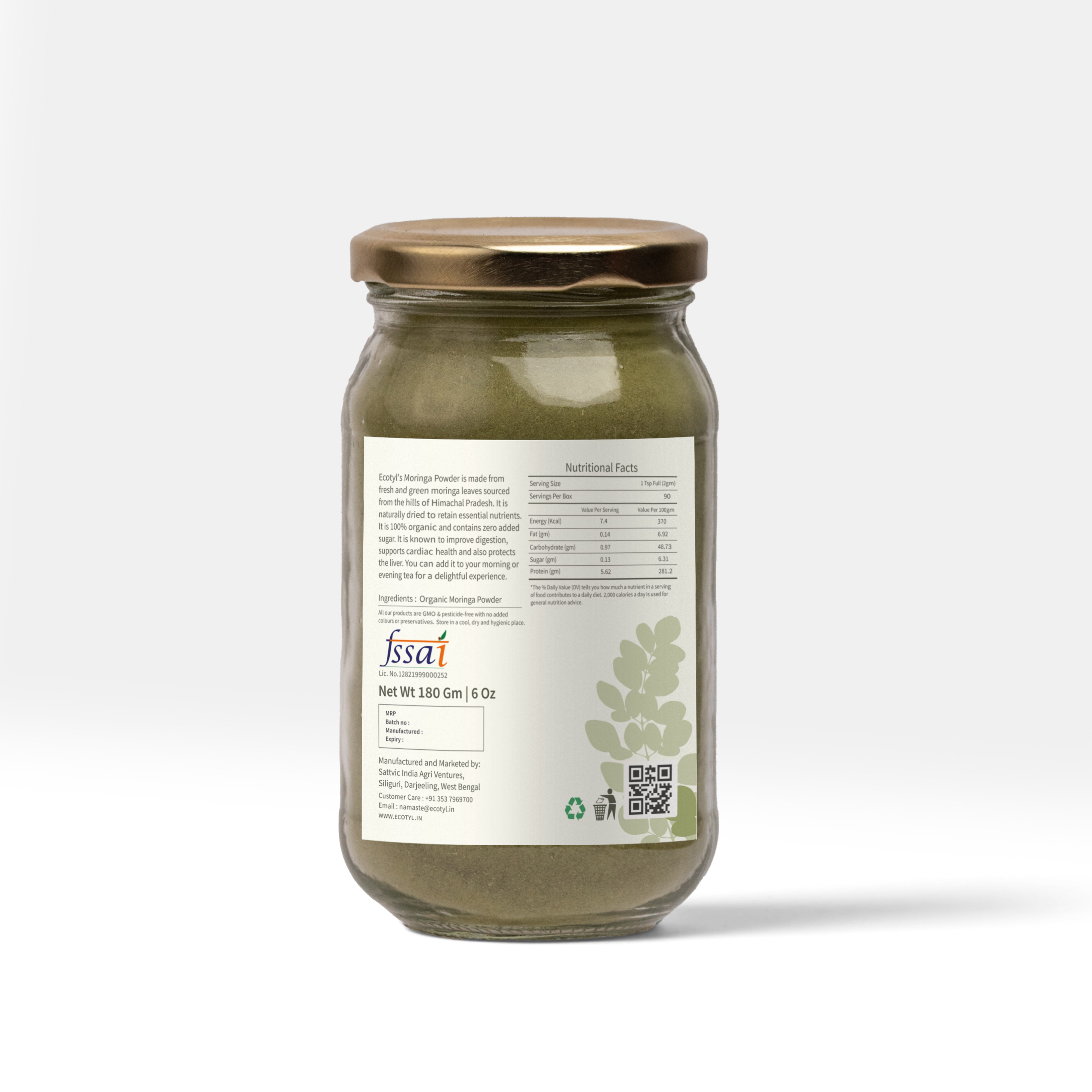 Buy Ecotyl Organic Moringa Powder - 180 g at Best Price Online