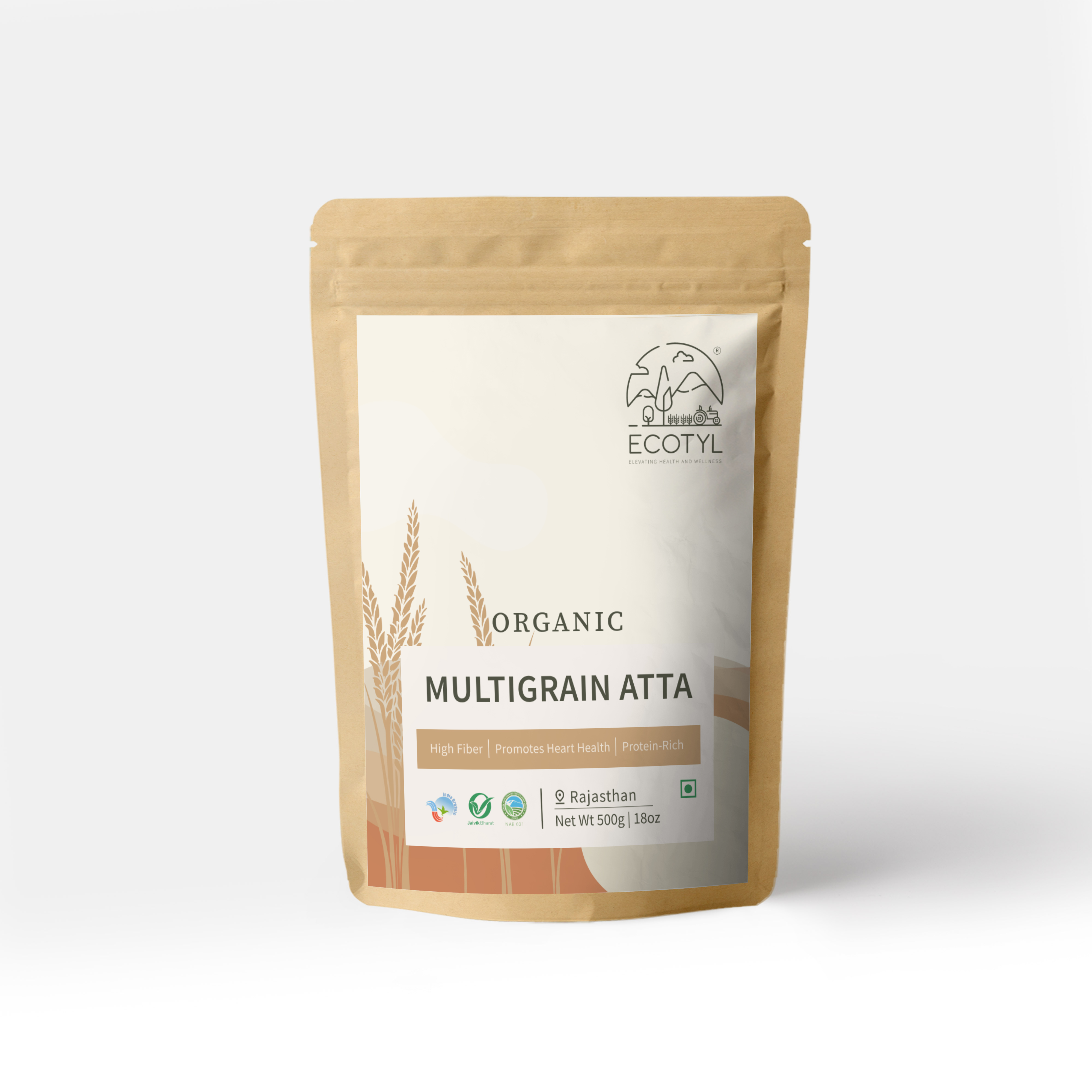 Buy Ecotyl Organic Multigrain Atta - 500 g at Best Price Online