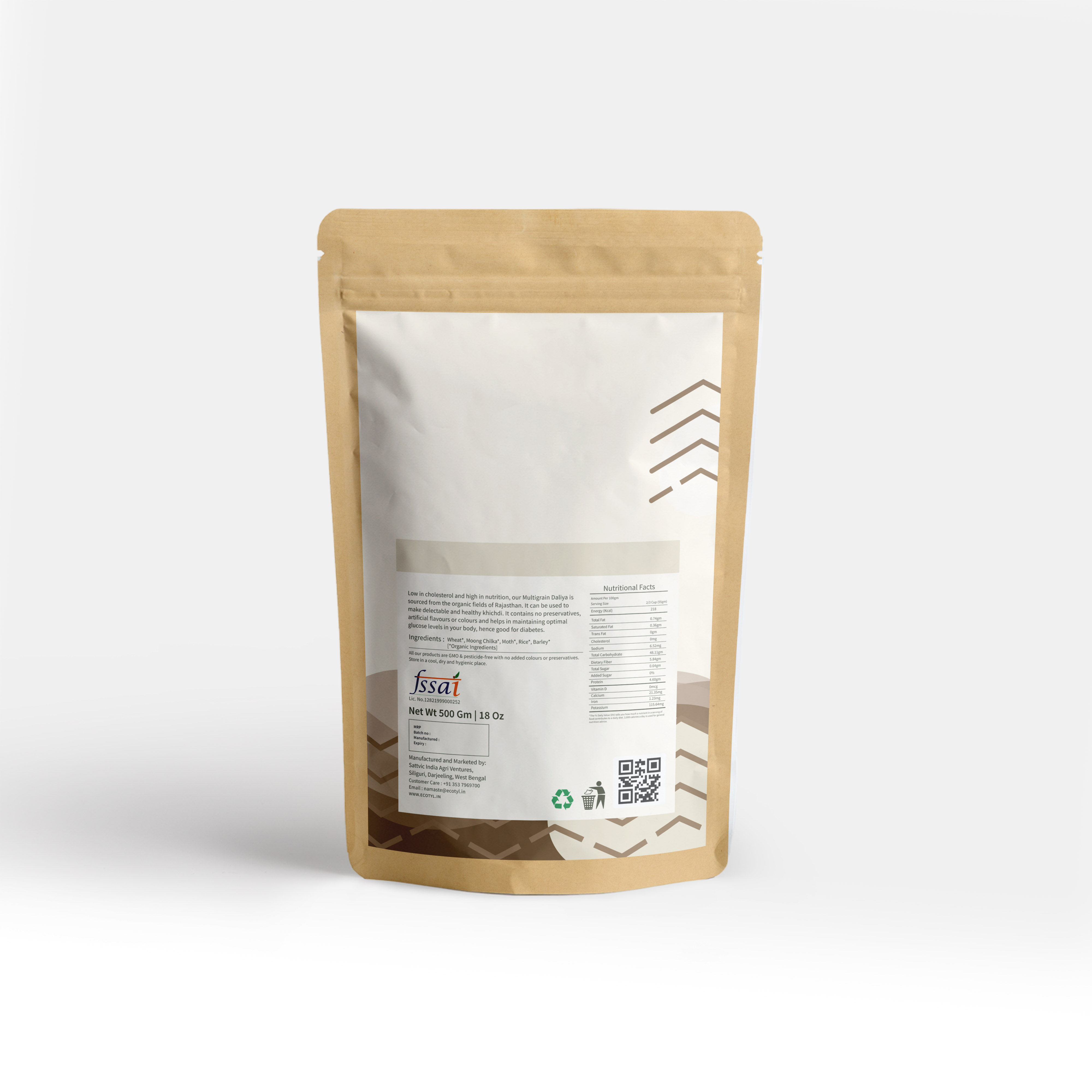 Buy Ecotyl Organic Multigrain Daliya - 500 g at Best Price Online